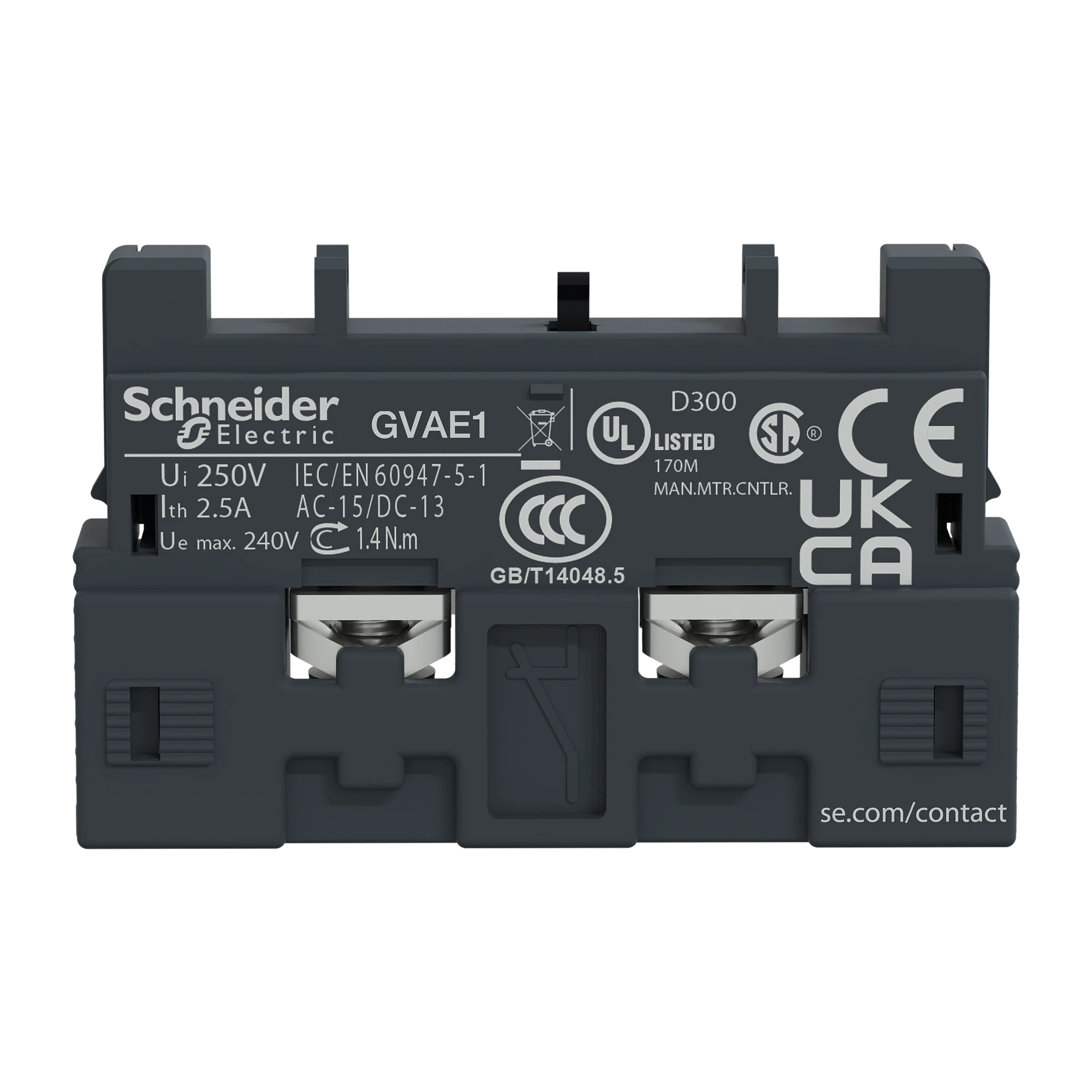 Schneider Electric GVAE1 Auxiliary Switch, 1NO or 1NC (img_005) Schneider Electric GVAE1 Auxiliary Switch, 1NO or 1NC (img_005)
