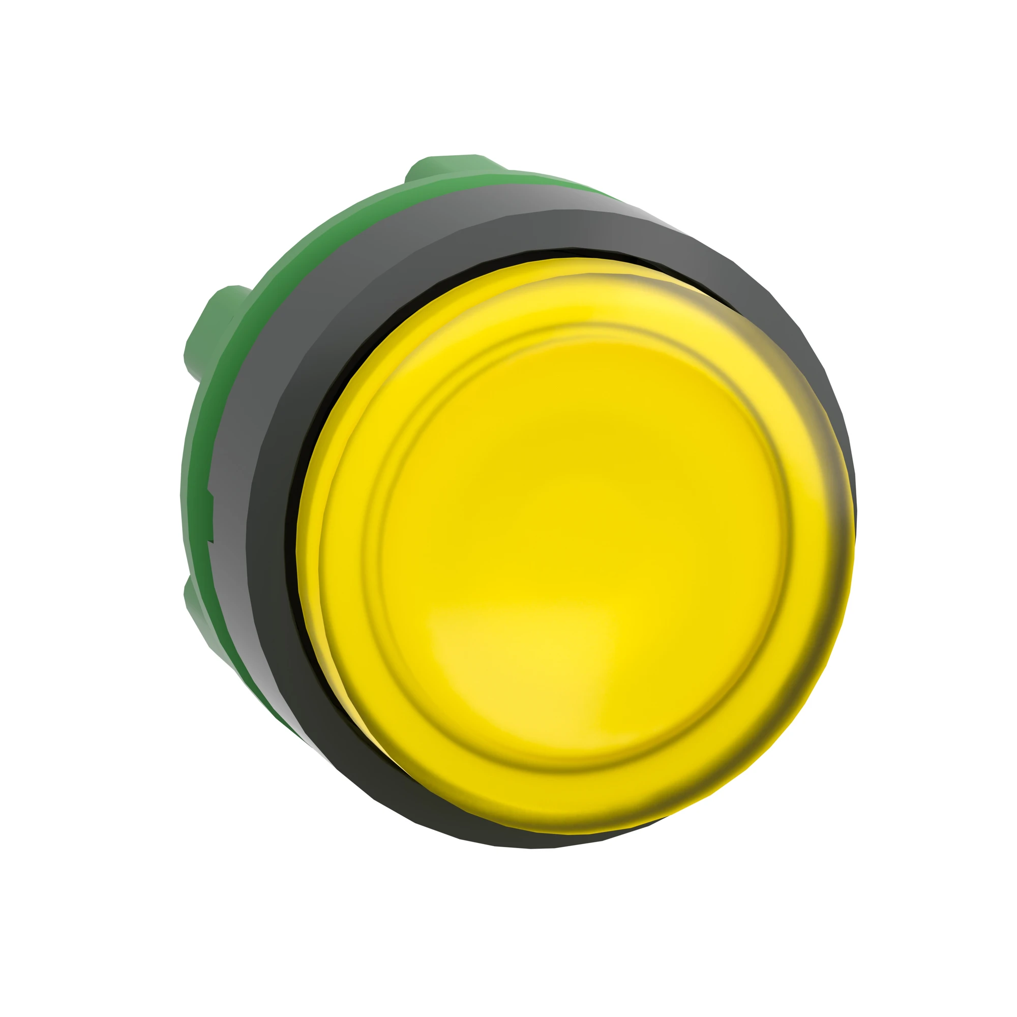 Schneider Electric ZB5AW183 Illuminated pushbutton, front element, Harmony XB5, plastic, 22mm, yellow, protruding, for universal LED (img_003)
