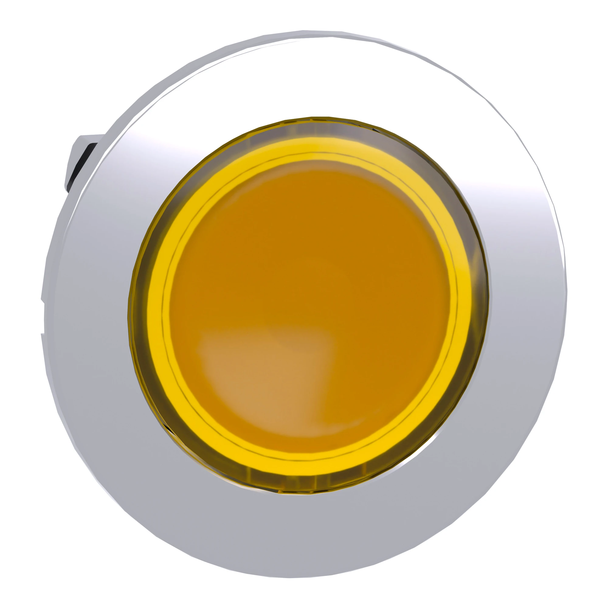 Schneider Electric ZB4FW383 Illuminated push-button, front element, Harmony XB4F, metal, 30mm, yellow, unmarked, momentary, for universal LED (img_001)