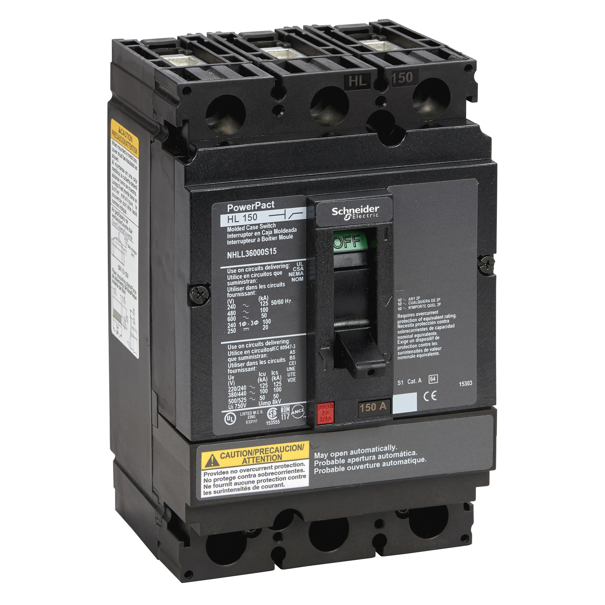 Schneider Electric NHLL36000S15 Load Break Switch – PowerPact-Multistandard – H-frame – 150 A – 125 kA (img_001) Schneider Electric NHLL36000S15 Load Break Switch – PowerPact-Multistandard – H-frame – 150 A – 125 kA (img_001)