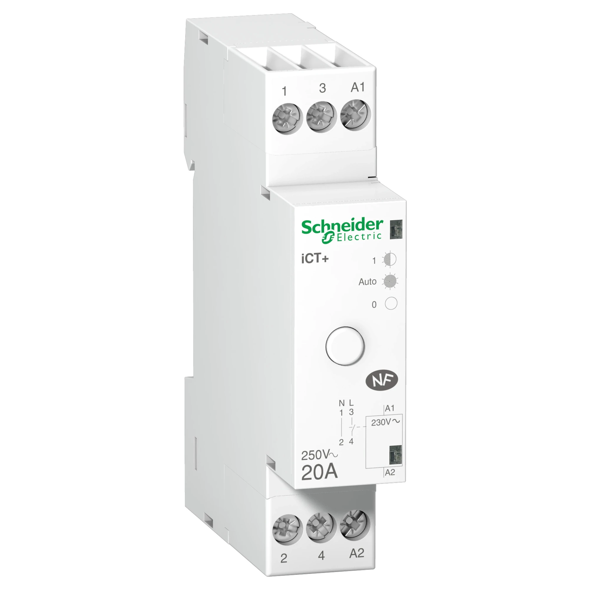 Schneider Electric A9C15031 Pre-selection high-performance contactor iCT+, 1P+N, 1S, 20A, 230V AC (img_001) Schneider Electric A9C15031 Pre-selection high-performance contactor iCT+, 1P+N, 1S, 20A, 230V AC (img_001)