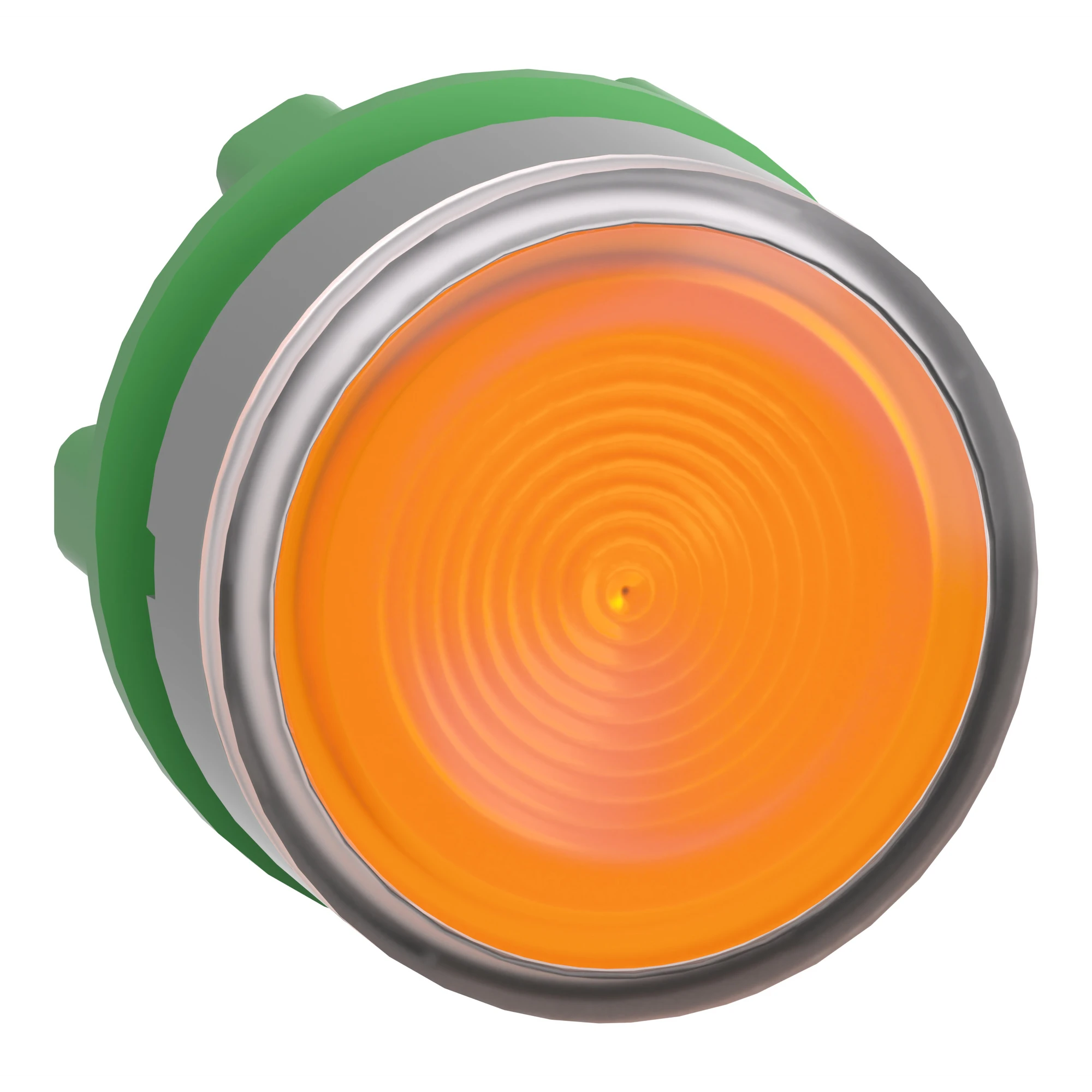 Schneider Electric ZB5AW353SC0 Illuminated push button, front element, Harmony XB5, plastic, 22mm, light gray, orange, for universal LED, grooved (img_001)