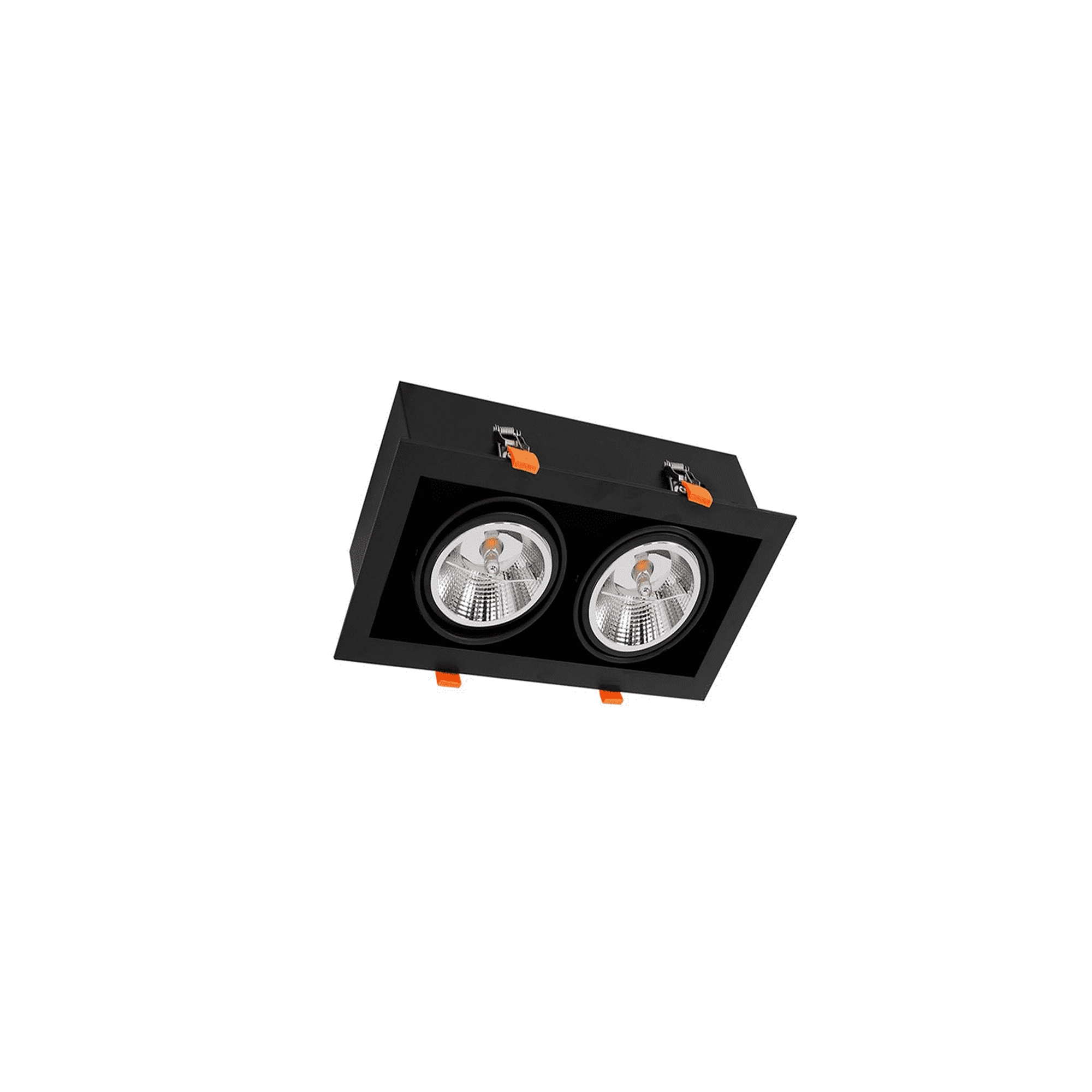 WSU Lights AR111 Einbauspotlight Tepara für 2 Spots schwarz - 315x160mm - IP20 WSU Lights AR111 Einbauspotlight Tepara für 2 Spots schwarz - 315x160mm - IP20