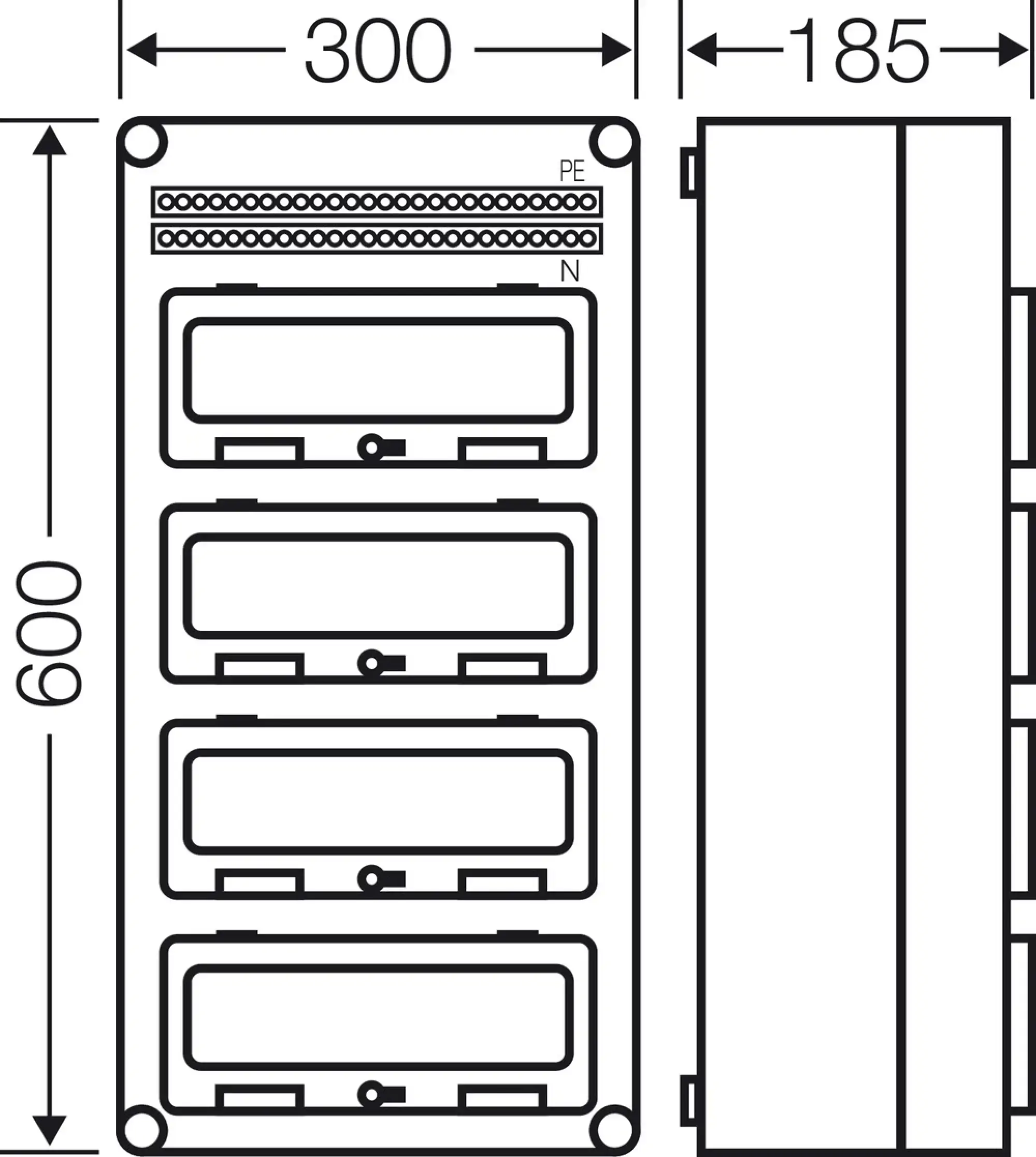 Hensel 2000609 Mi-Automatengehäuse, 48 Teilungseinheiten, mit 4 Klappdeckeln Mi 1444 (img_004) Hensel 2000609 Mi-Automatengehäuse, 48 Teilungseinheiten, mit 4 Klappdeckeln Mi 1444 (img_004)