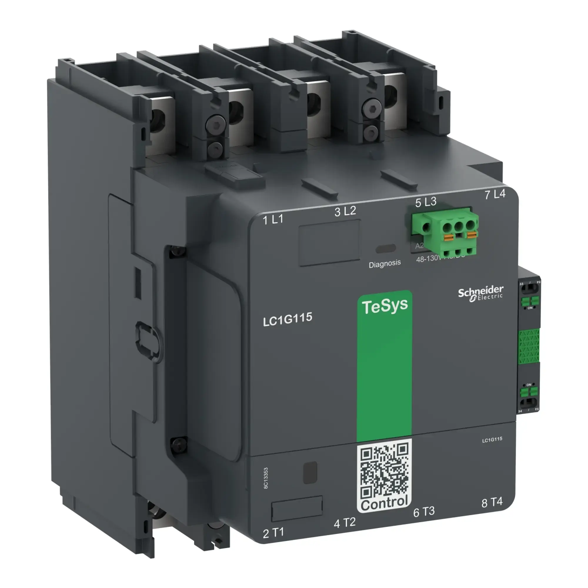 Schneider Electric LC1G1504EHEN Contactors TeSys control - Giga, 4-pole, 275A AC1, 48-130V ACDC coil (img_002)