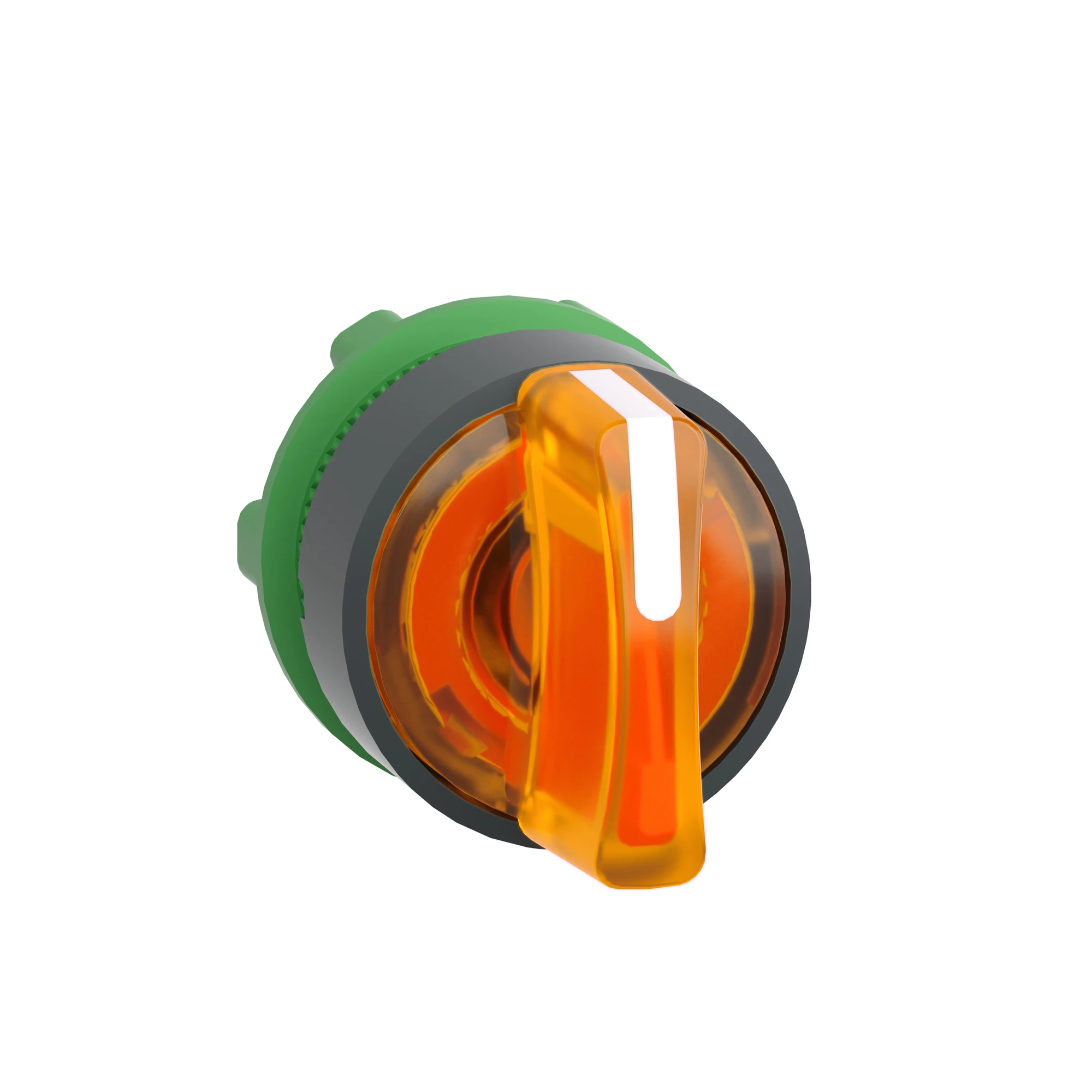 Schneider Electric ZB5AK1353 Illuminated Selector Switch, Front Element, Harmony XB5, Plastic, 22mm, Orange, for Universal LED, 3 Positions, Latching (img_003)