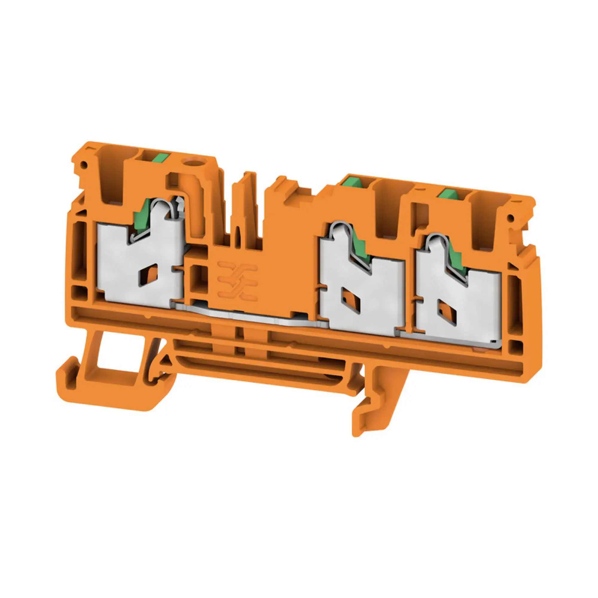 Weidmüller 3023550000 Feed-through terminal block, SNAP IN, orange, 4 mm², 32 A, 1000 V, Number of connections: 3 (img_001) Weidmüller 3023550000 Feed-through terminal block, SNAP IN, orange, 4 mm², 32 A, 1000 V, Number of connections: 3 (img_001)