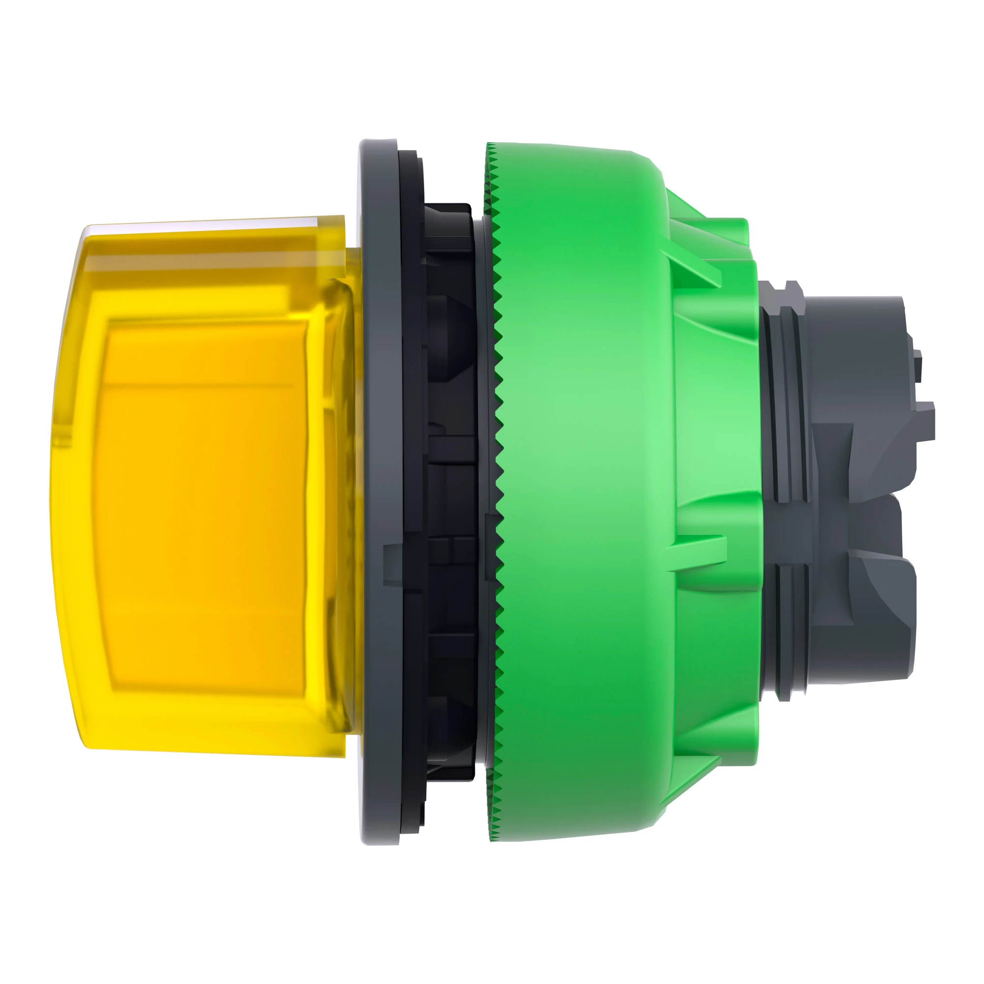 Schneider Electric ZB5FK1783 Illuminated selector switch, front element, Harmony XB5F, plastic, 30mm, yellow, for universal LED, 3 positions, momentary left (img_006)