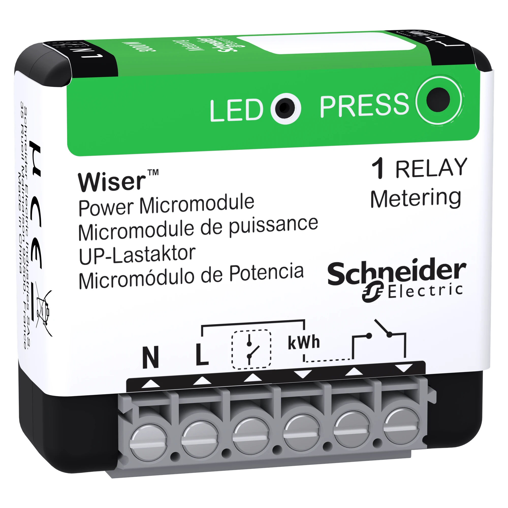 Schneider Electric CCTFR6730 Wiser UP-Lastaktor, Schalten und Messen von Lasten bis zu 3000W, Energie messen, Wiser Home, 230V AC, ZigBee (img_001) Schneider Electric CCTFR6730 Wiser UP-Lastaktor, Schalten und Messen von Lasten bis zu 3000W, Energie messen, Wiser Home, 230V AC, ZigBee (img_001)