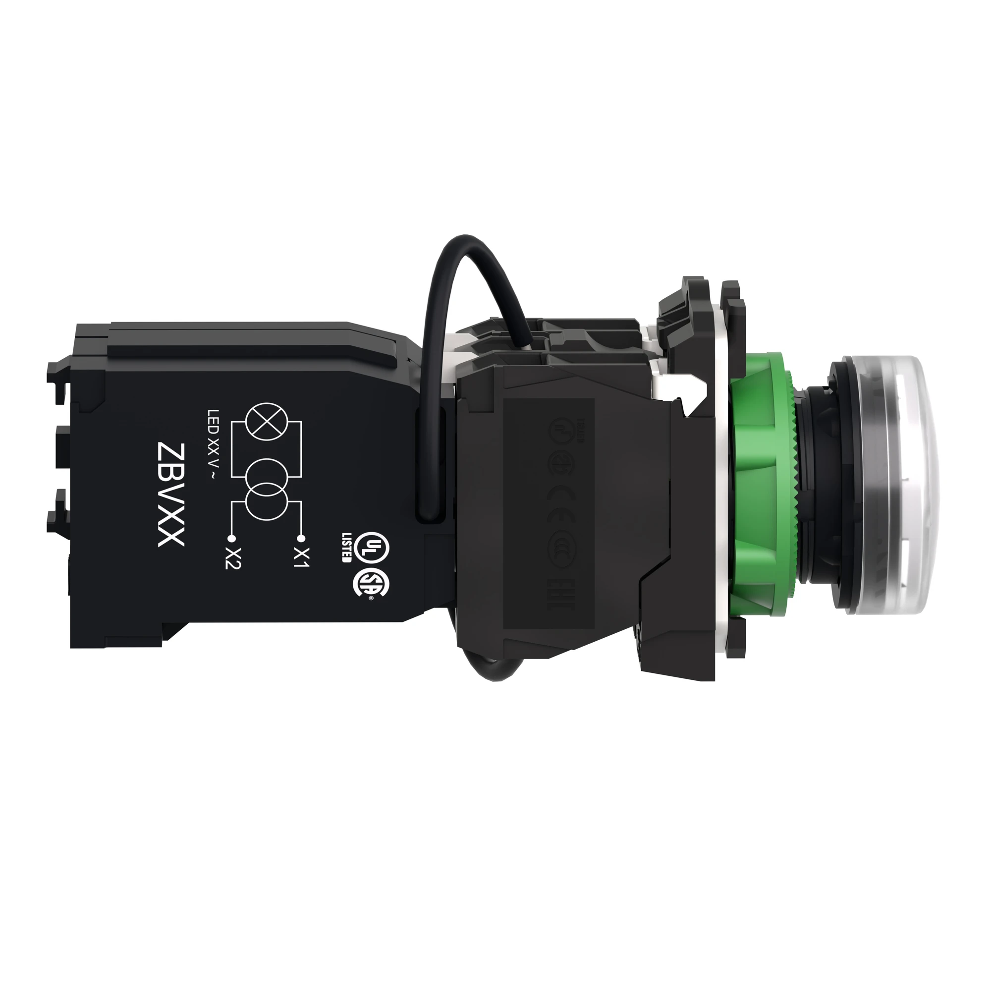 Schneider Electric XB5AV5B1 Signal light, Harmony XB5, plastic, white, 22mm, universal LED, smooth dome, 400V AC (img_004) Schneider Electric XB5AV5B1 Signal light, Harmony XB5, plastic, white, 22mm, universal LED, smooth dome, 400V AC (img_004)