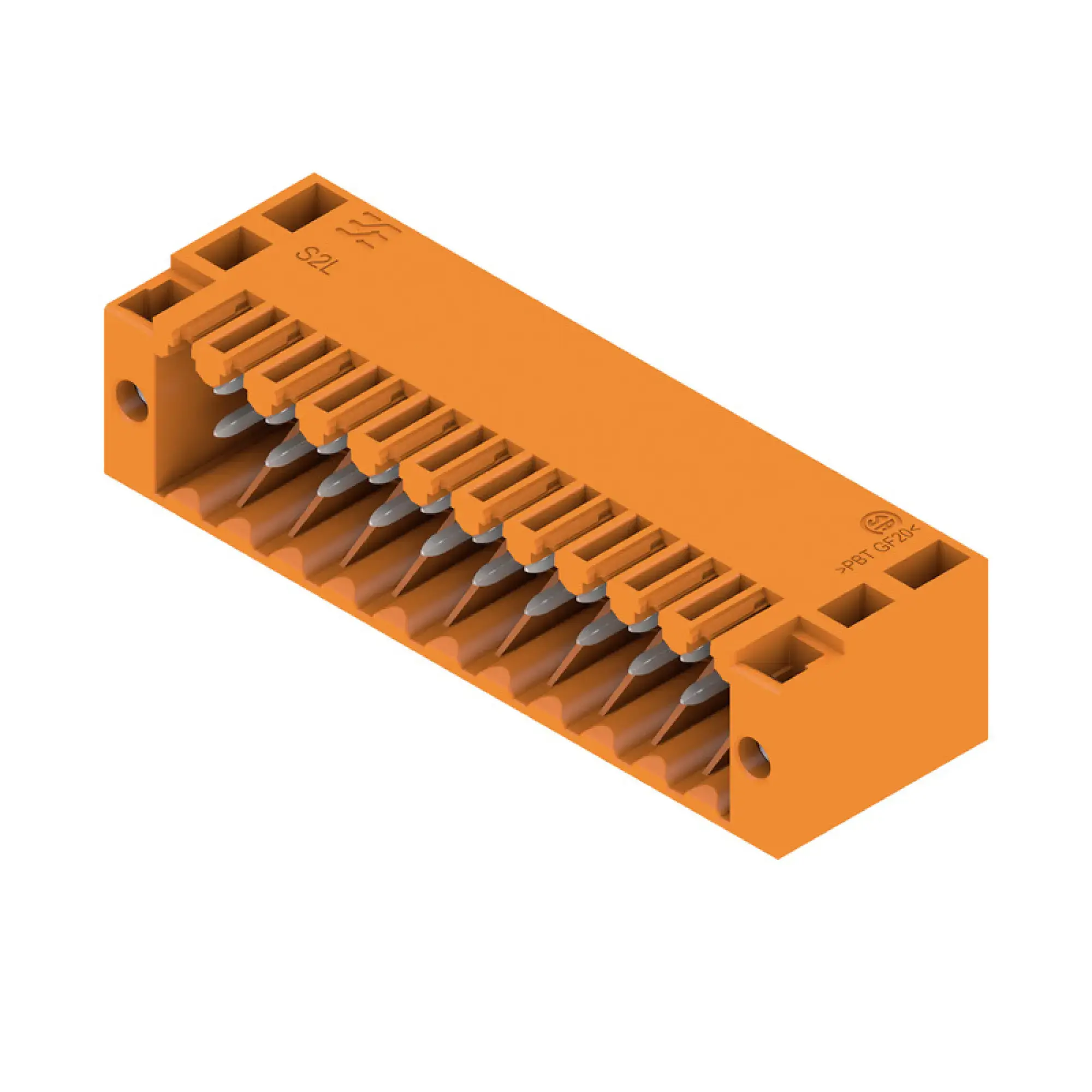 Weidmüller 1728550000 PCB connector (board connection), 125 V, 10 A, Pitch in mm: 3.50, Number of poles: 22, THT solder connection, Box (img_001)