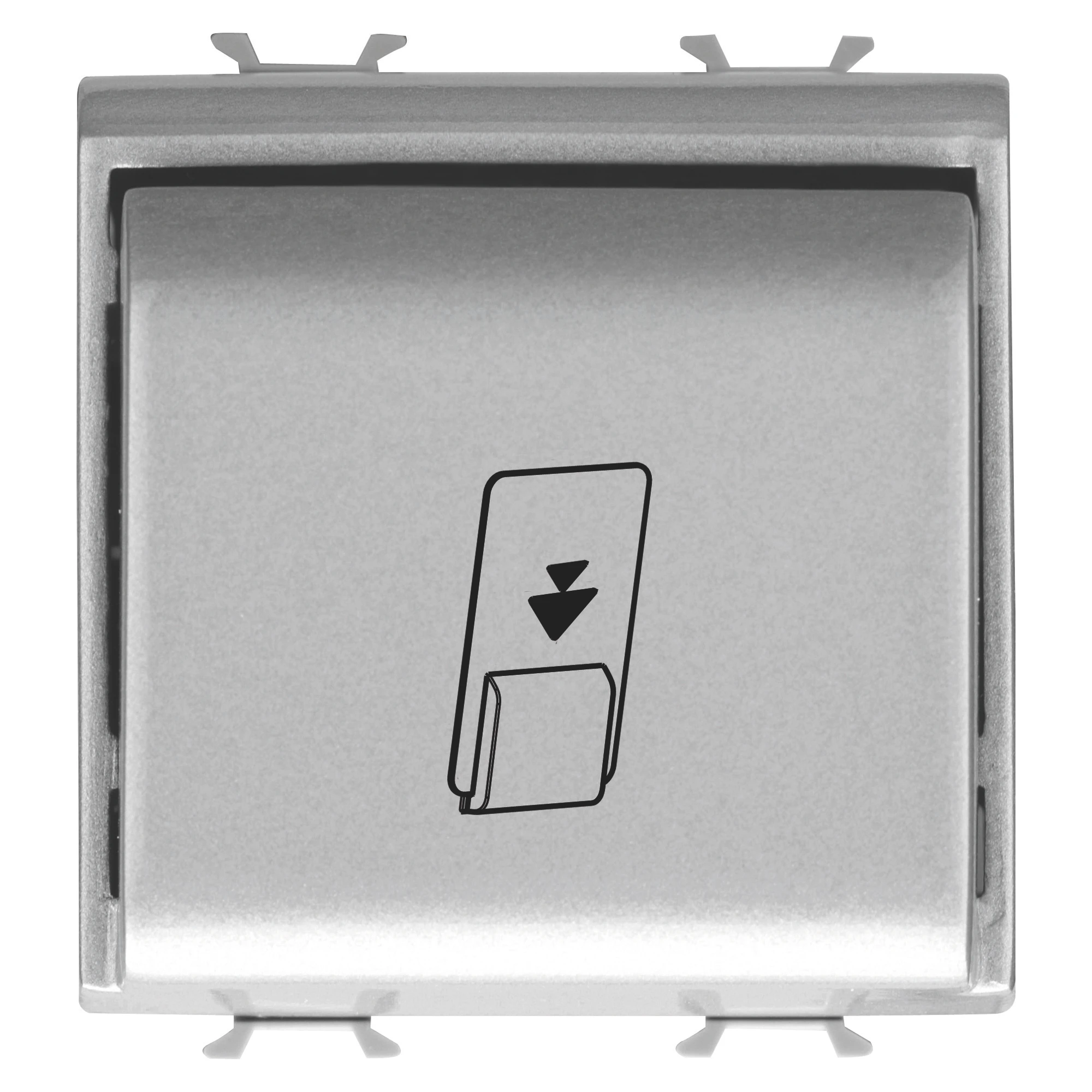 GEWISS GW14039 UNIVERSAL BADGE SWITCH - 1P NA 16AX - ILLUMINABLE - 2 MODULES - TITANIUM - CHORUSMART (img_001) GEWISS GW14039 UNIVERSAL BADGE SWITCH - 1P NA 16AX - ILLUMINABLE - 2 MODULES - TITANIUM - CHORUSMART (img_001)