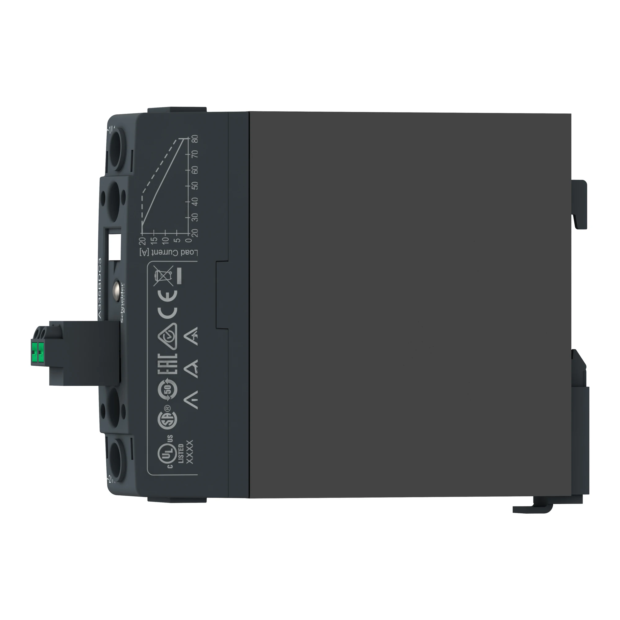 Schneider Electric SSD1A320M7RC3 Semiconductor relay, DIN rail, Input:90-280VACDC, Output:48-600VAC, 20A, 1ph, momentary switching, FZ (img_004)