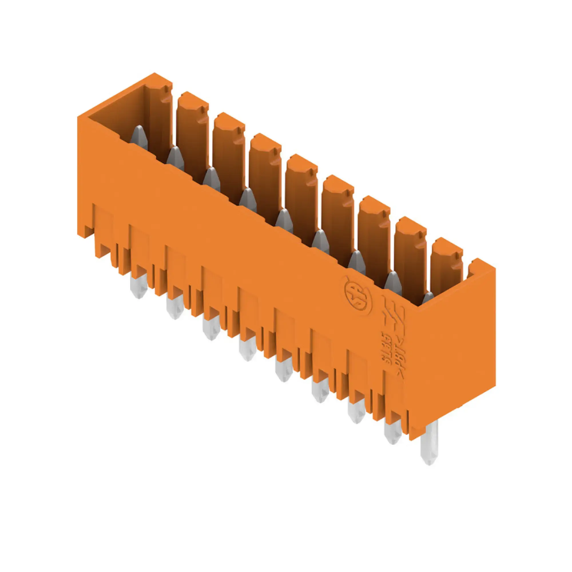 Weidmüller 1604690000 PCB connector (board connection), 160 V, 17 A, Pitch in mm: 3.50, Number of poles: 9, THT solder connection, Box (img_001)