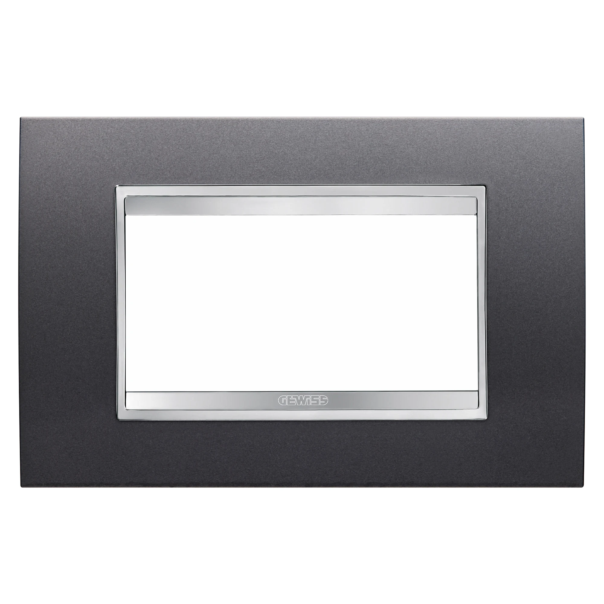 GEWISS GW16204VA LUX PLATE - IN PAINTED TECHNOPOLYMER - 4 MODULES - SLATE - CHORUSMART (img_001)