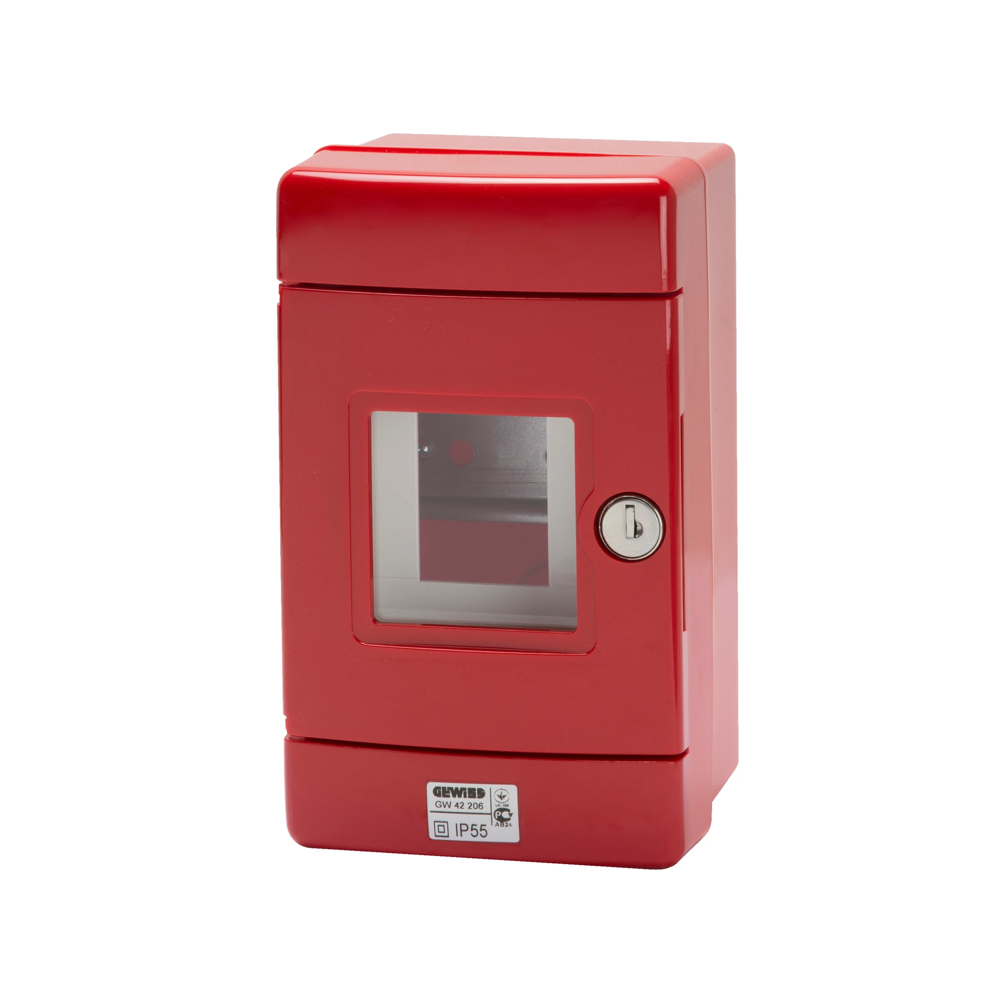 GEWISS GW42206 Notmeldekasten fuer Reiheneinbaugeraete 108x180x100 rot (img_001)