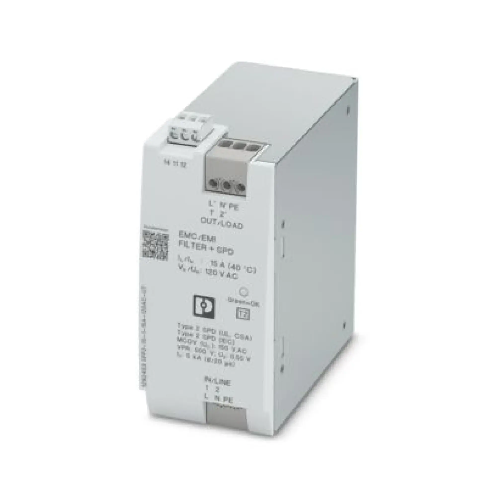Phoenix Contact 1292453 EMC filter surge protection device SFP2-1S-1-15A-120AC-UT (img_001)