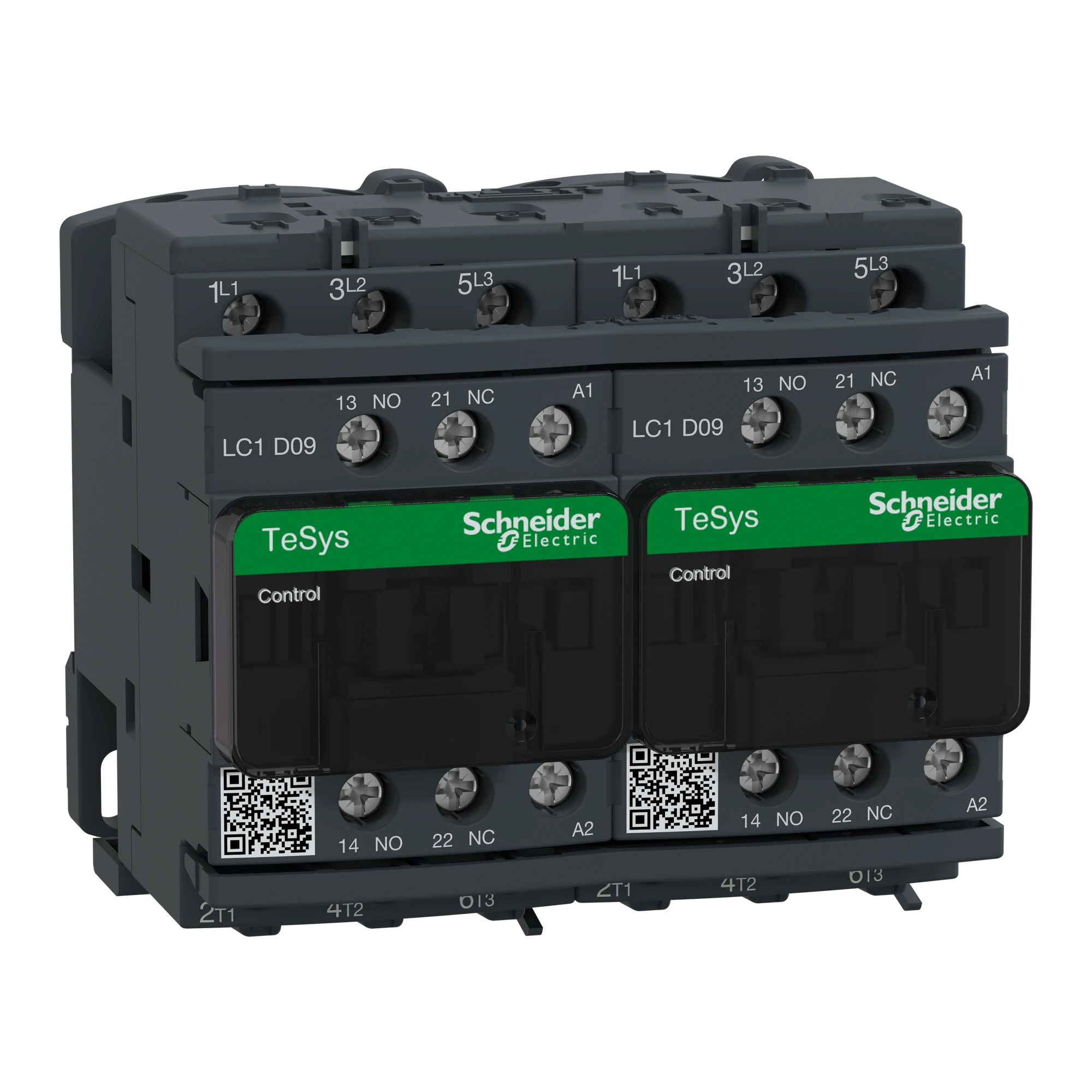 Schneider Electric LC2D09G7 Reversing contactor combination, 3p+1NO+1NC, 4kW/400V/AC3 9A, coil 120V 50/60Hz (img_001)