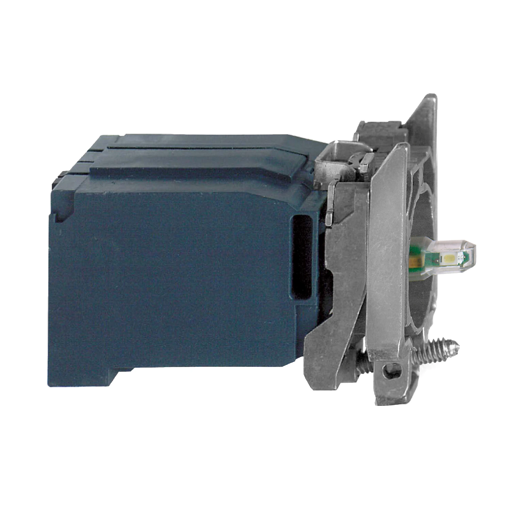 Schneider Electric ZB4BV4D1 Lamp socket with mounting flange, Harmony XB4, metal, white, LED BA9s, screw terminal, 230V AC (img_001)