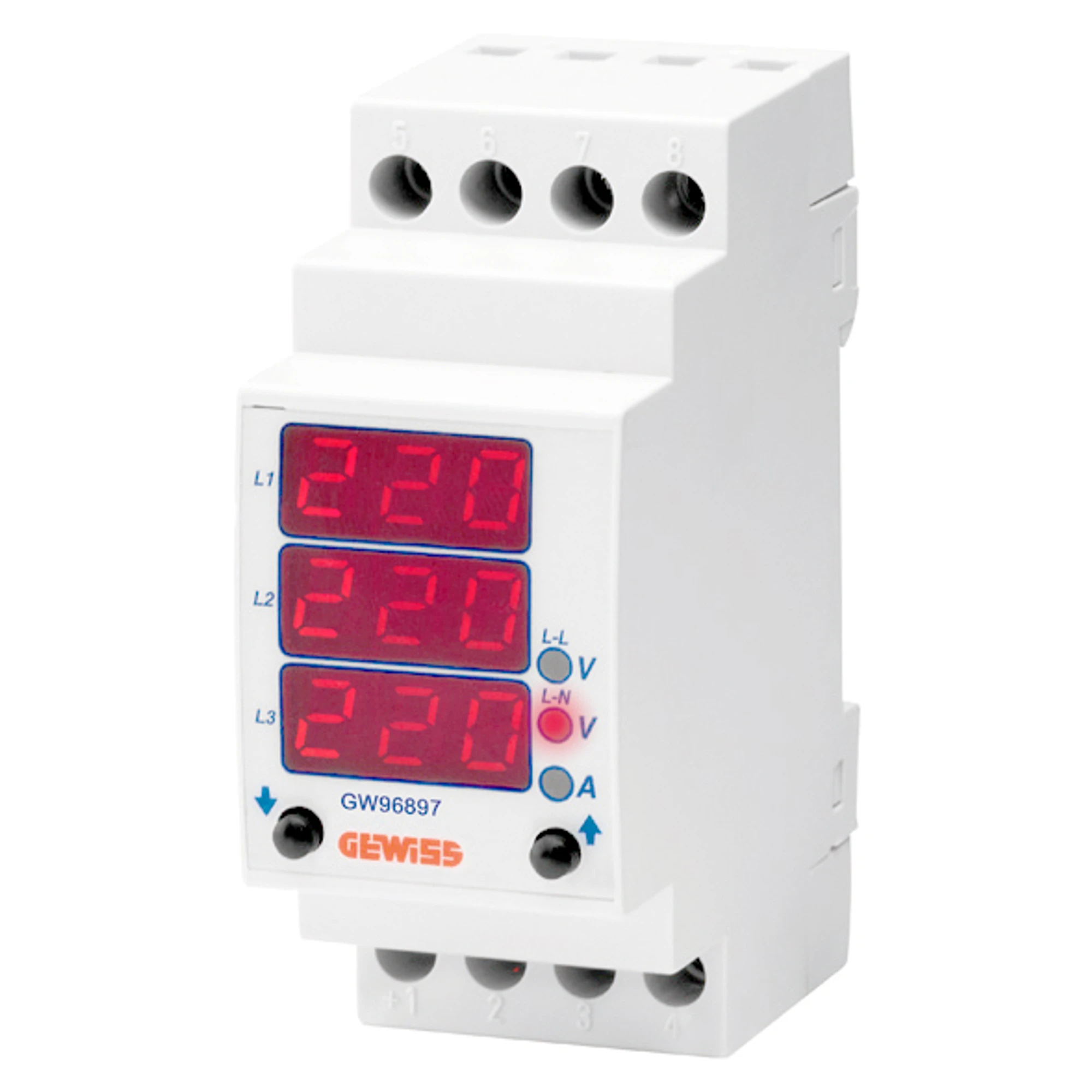 GEWISS GW96897 VOLTAGE/CURRENT MULTIMETER - 2 MODULES (img_001)