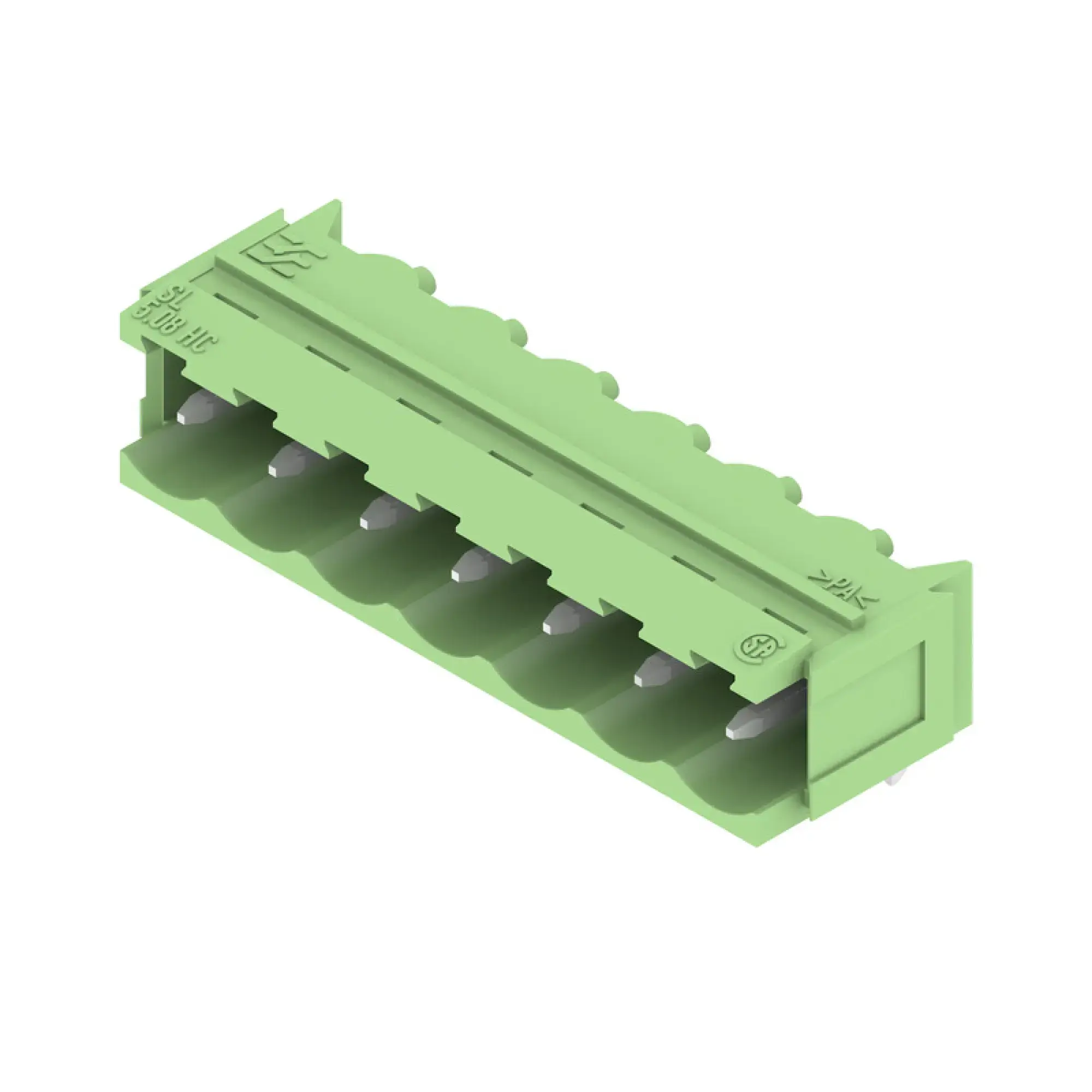 Weidmüller 1409320000 PCB connector (board connection), 320 V, 24 A, Pitch in mm: 5.08, Number of poles: 7, THT solder connection, Box (img_001)