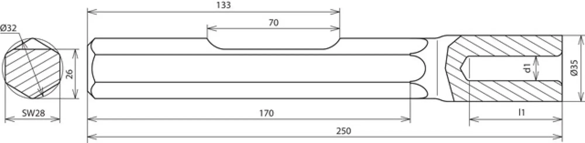 Dehn 625029 Hammer insert for earth rods D 25mm L 250mm for Bosch/Hilti/Milwaukee (img_004) Dehn 625029 Hammer insert for earth rods D 25mm L 250mm for Bosch/Hilti/Milwaukee (img_004)