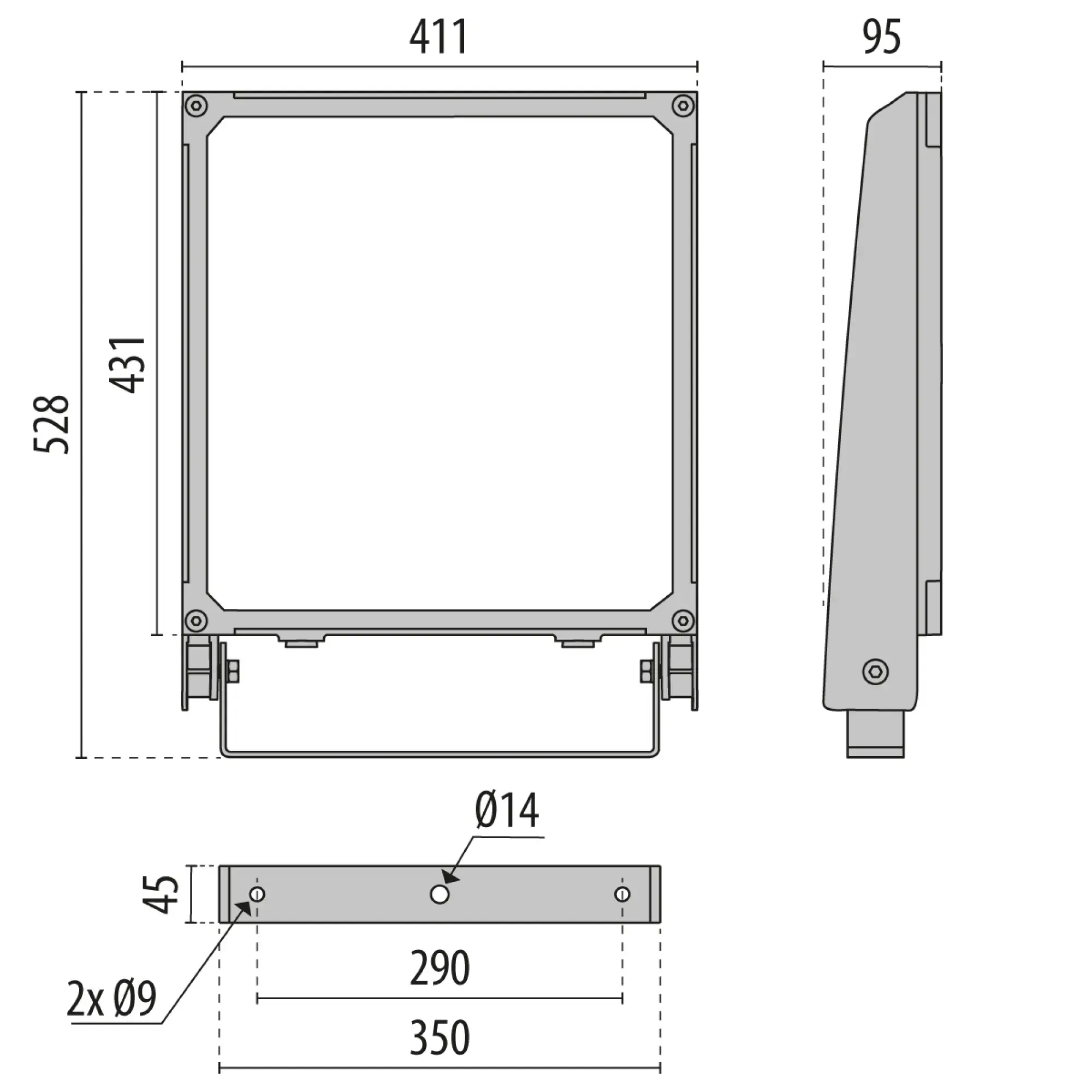 Performance iN Lighting 3114617 LED-Scheinwerfer 5700K 252W DALI symmetrische extrabreite Streuoptik 3114617 (img_003)