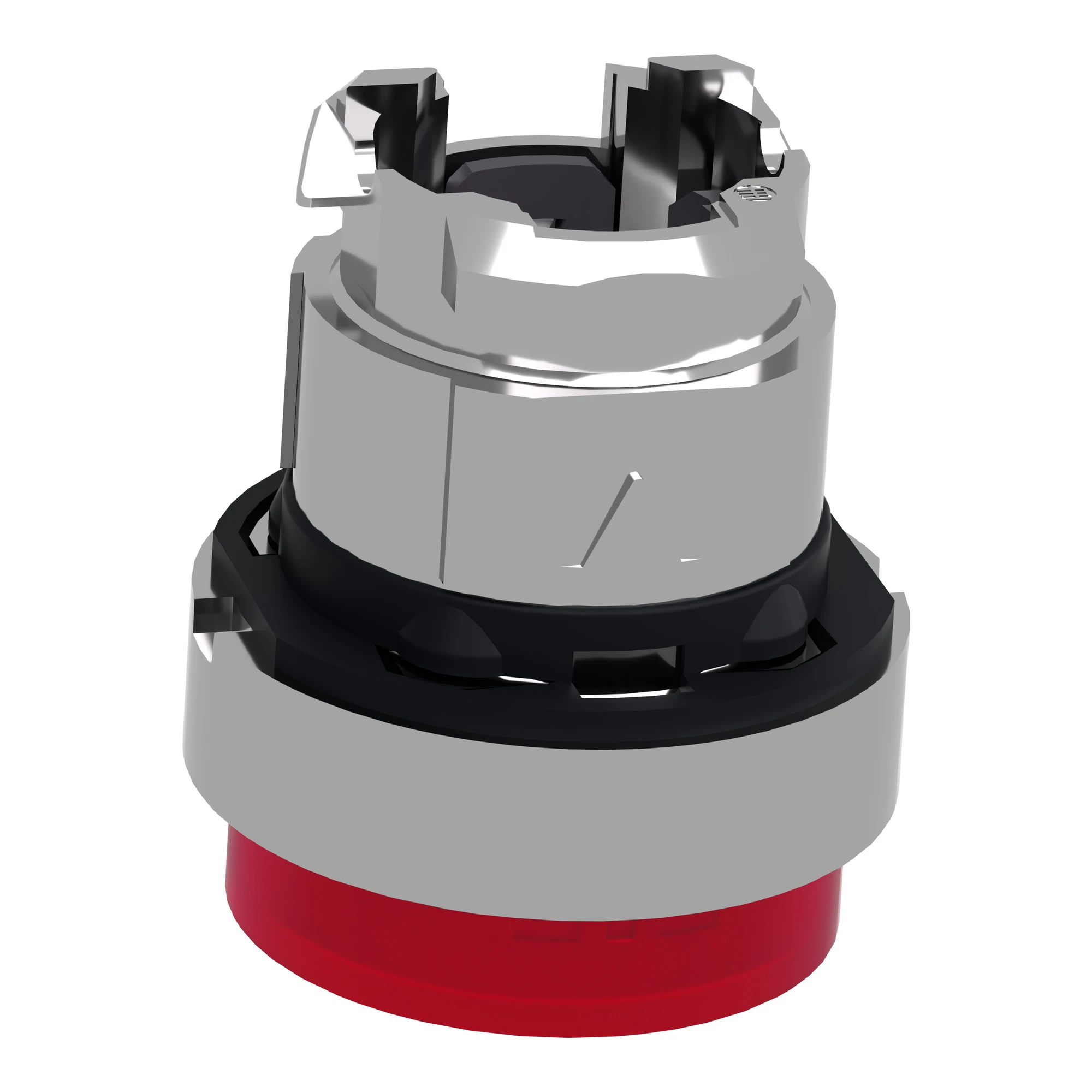 Schneider Electric ZB4BW143 Illuminated pushbutton, front element, Harmony XB4, metal, 22mm, red, protruding, unlabeled, for universal LED (img_007)