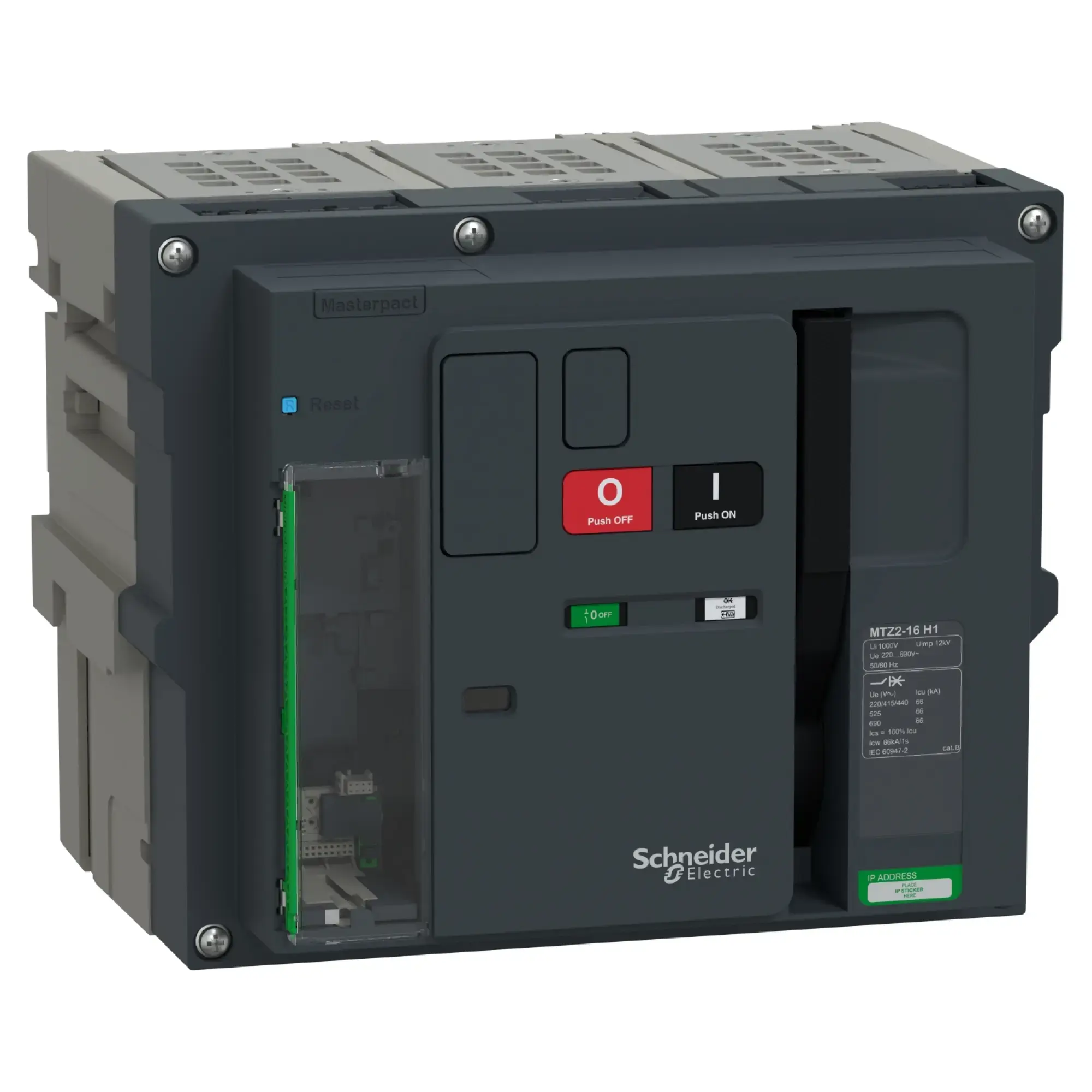 Schneider Electric LV948273 MasterPacT MTZ2 16 1600A H1 66kA/440VAC (Icu) 3P Grundschalter Einschub für MicroLogic Active (img_002)