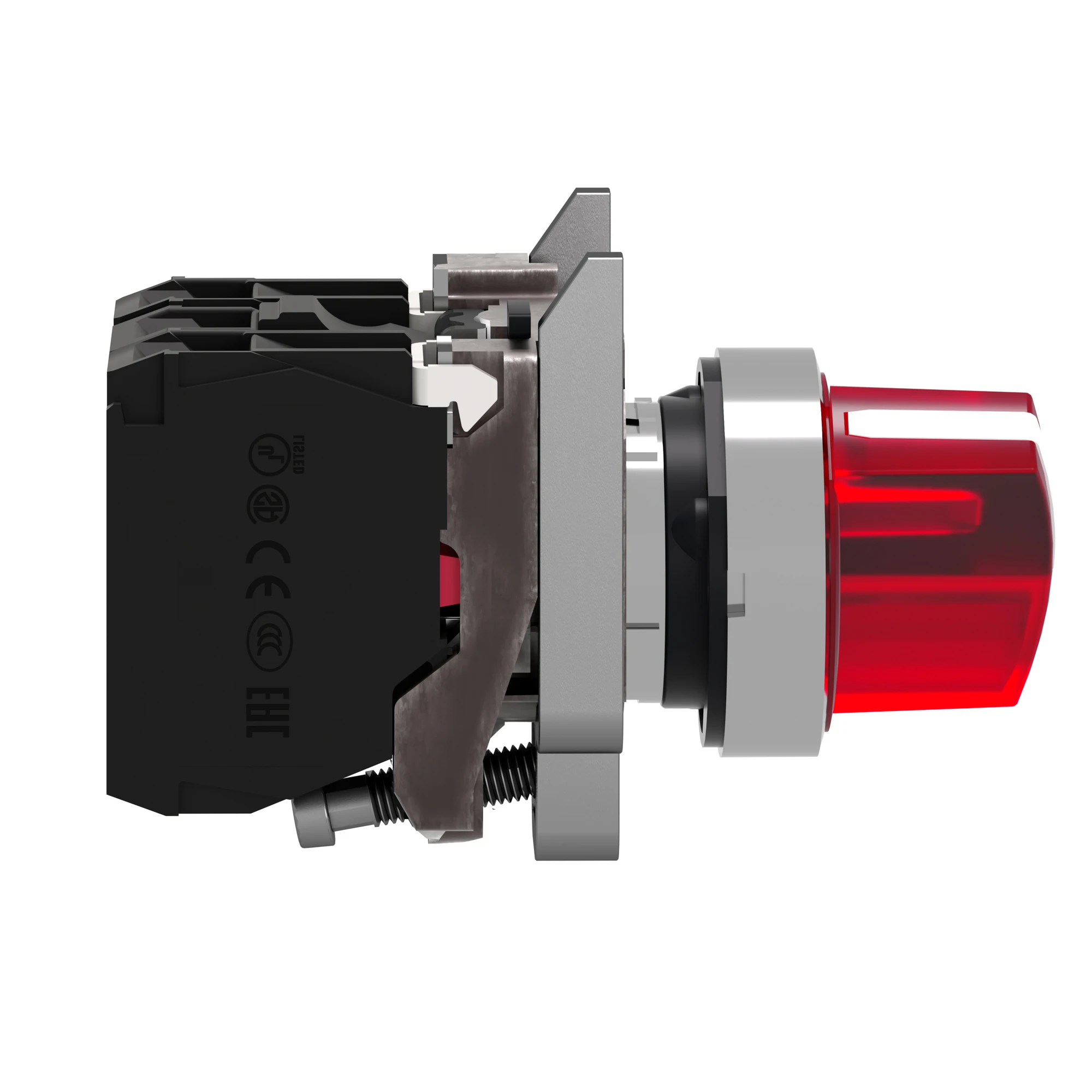 Schneider Electric XB4BK124M5 Illuminated selector switch, Harmony XB4, metal, 22mm, red, universal LED, 2 positions, 1NC+1NO, 230-240V AC (img_004) Schneider Electric XB4BK124M5 Illuminated selector switch, Harmony XB4, metal, 22mm, red, universal LED, 2 positions, 1NC+1NO, 230-240V AC (img_004)