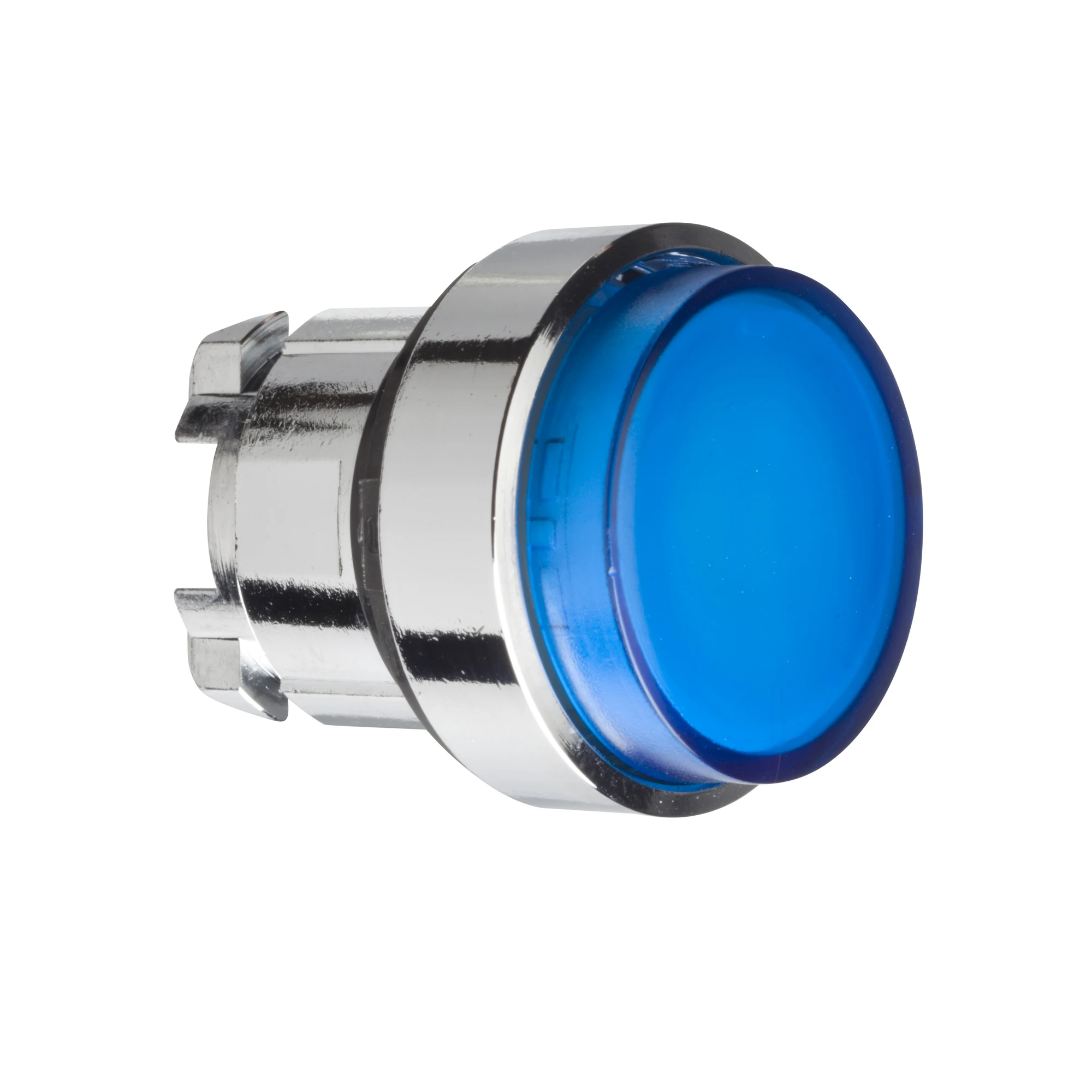 Schneider Electric ZB4BW16 Illuminated pushbutton, front element, Harmony XB4, metal, 22mm, blue, protruding, unlabelled, smooth dome, BA9s (img_001)