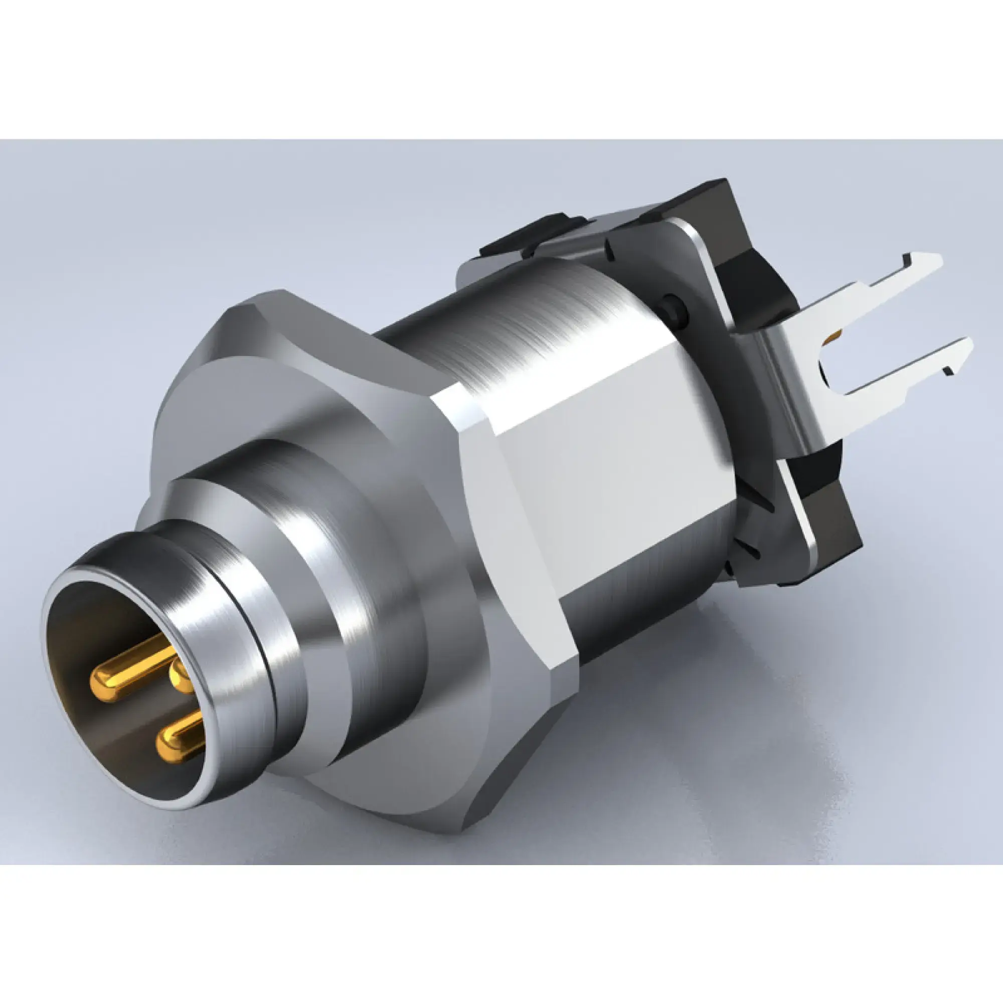 Weidmüller 2423460000 Circular plug connector, installation (PCB connection system), M8, Number of poles: 3, Front mounting, M10 (img_001)