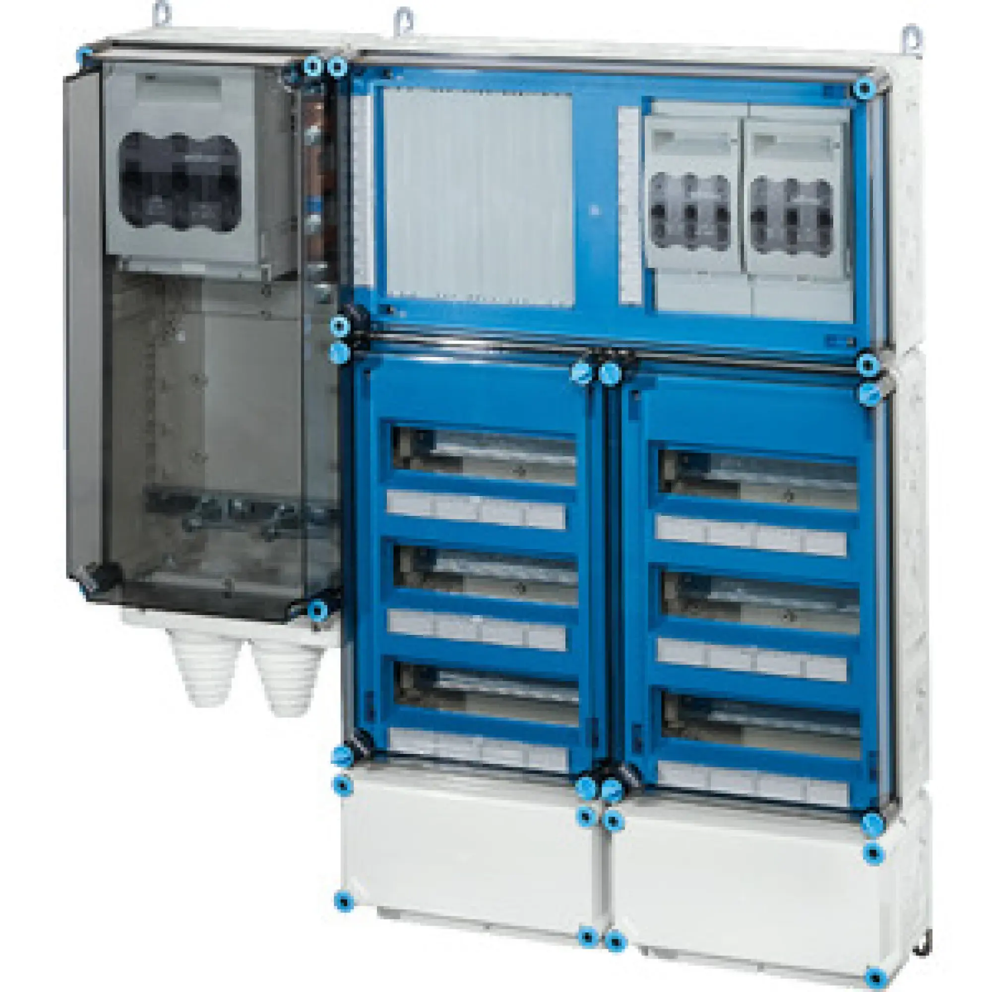 Hensel 20001168 PV-Wechselrichter-Sammler, 140kVA, 1-/3-phasige Wechselrichter Mi PV 6123 (img_002) Hensel 20001168 PV-Wechselrichter-Sammler, 140kVA, 1-/3-phasige Wechselrichter Mi PV 6123 (img_002)