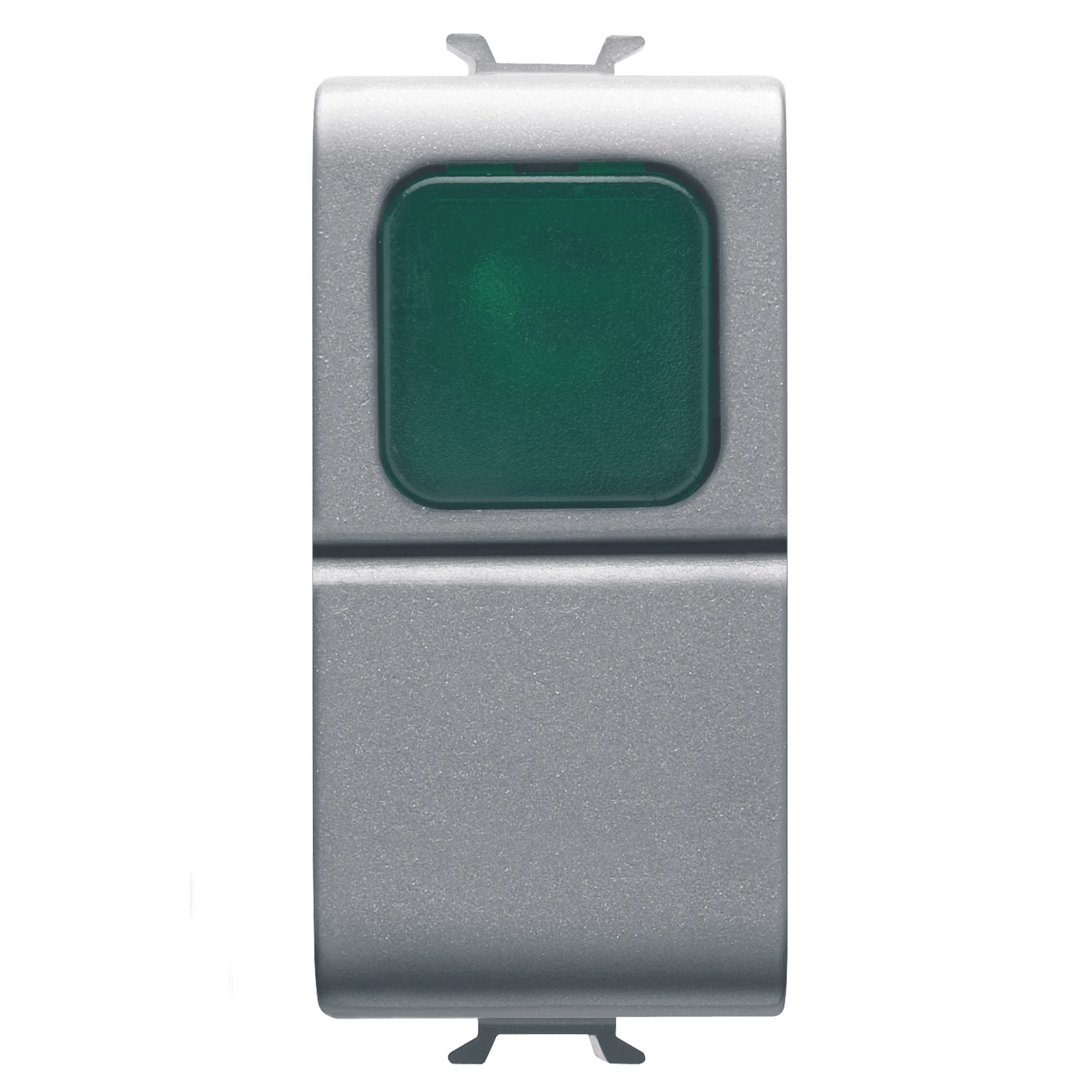 GEWISS GW14142 PUSH-BUTTON 1P 250V ac - NO 16A - GREEN DIFFUSER - 1 MODULE - TITANIUM - CHORUSMART (img_001) GEWISS GW14142 PUSH-BUTTON 1P 250V ac - NO 16A - GREEN DIFFUSER - 1 MODULE - TITANIUM - CHORUSMART (img_001)