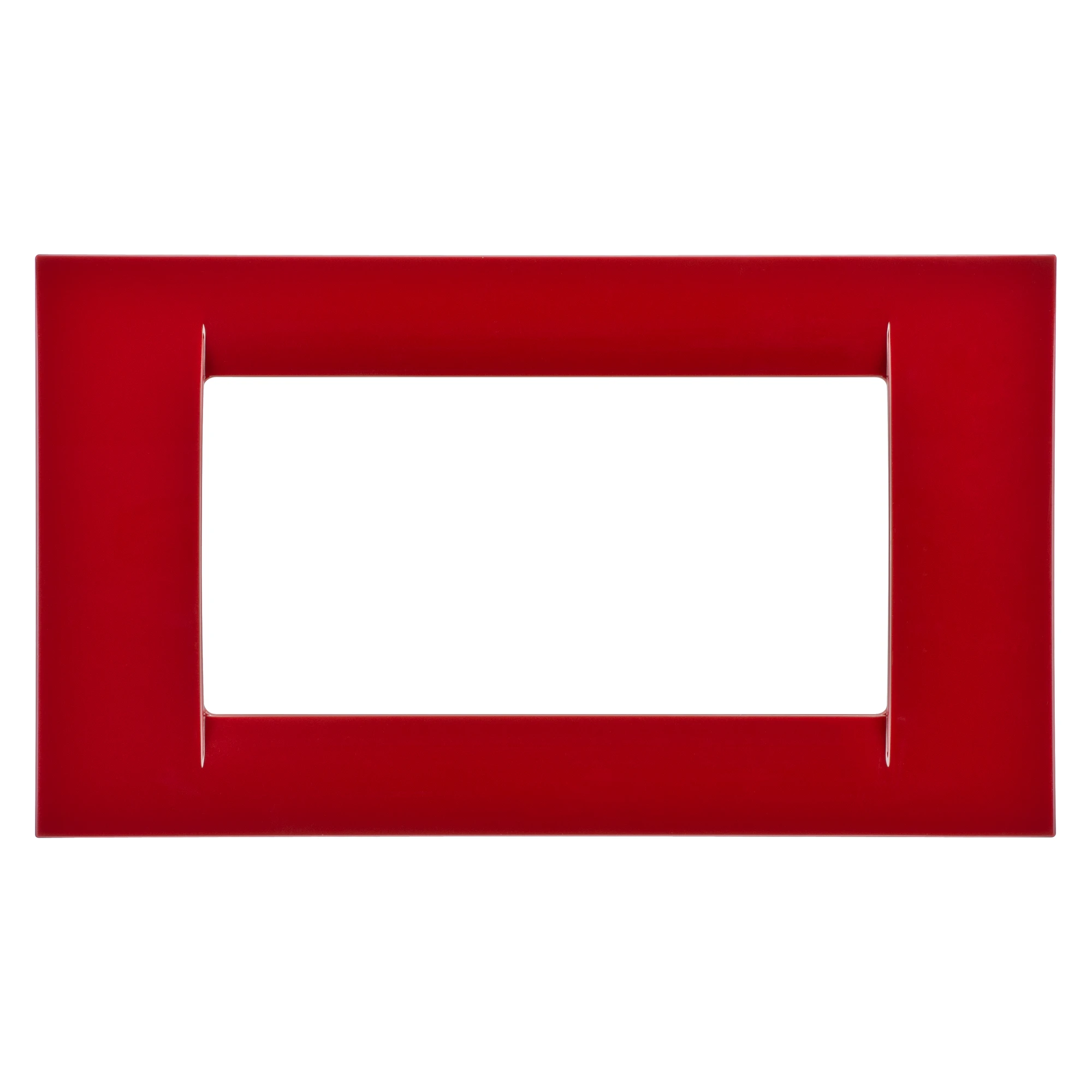 GEWISS GW22134 VIRNA PLATE - IN TECHNOPOLYMER GLOSS FINISHING - 4 GANG - CLASSIC BURGUNDY - SYSTEM (img_001)