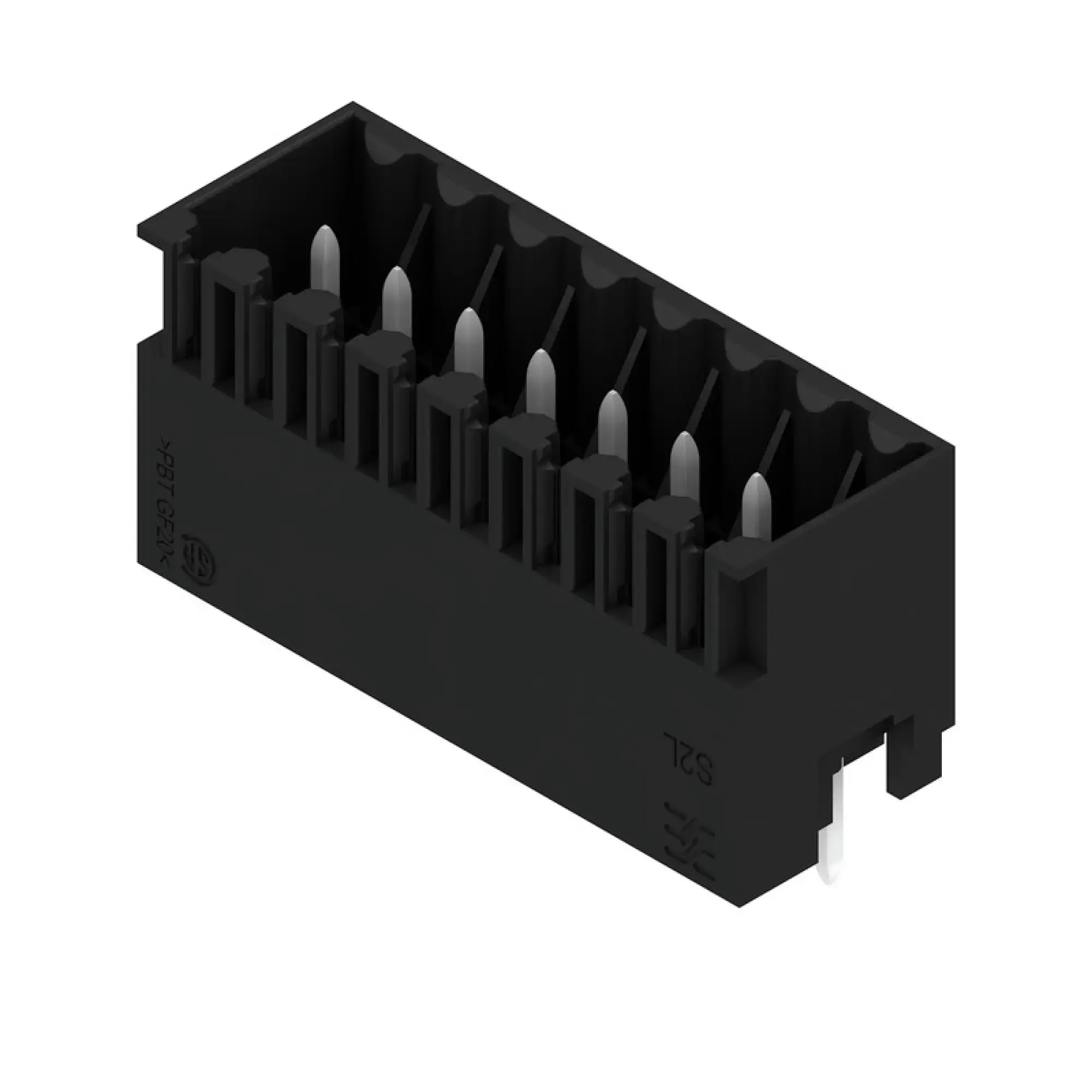 Weidmüller 1729000000 PCB connector (board connection), 125 V, 10 A, Pitch in mm: 3.50, Number of poles: 16, THT solder connection, Box (img_001)