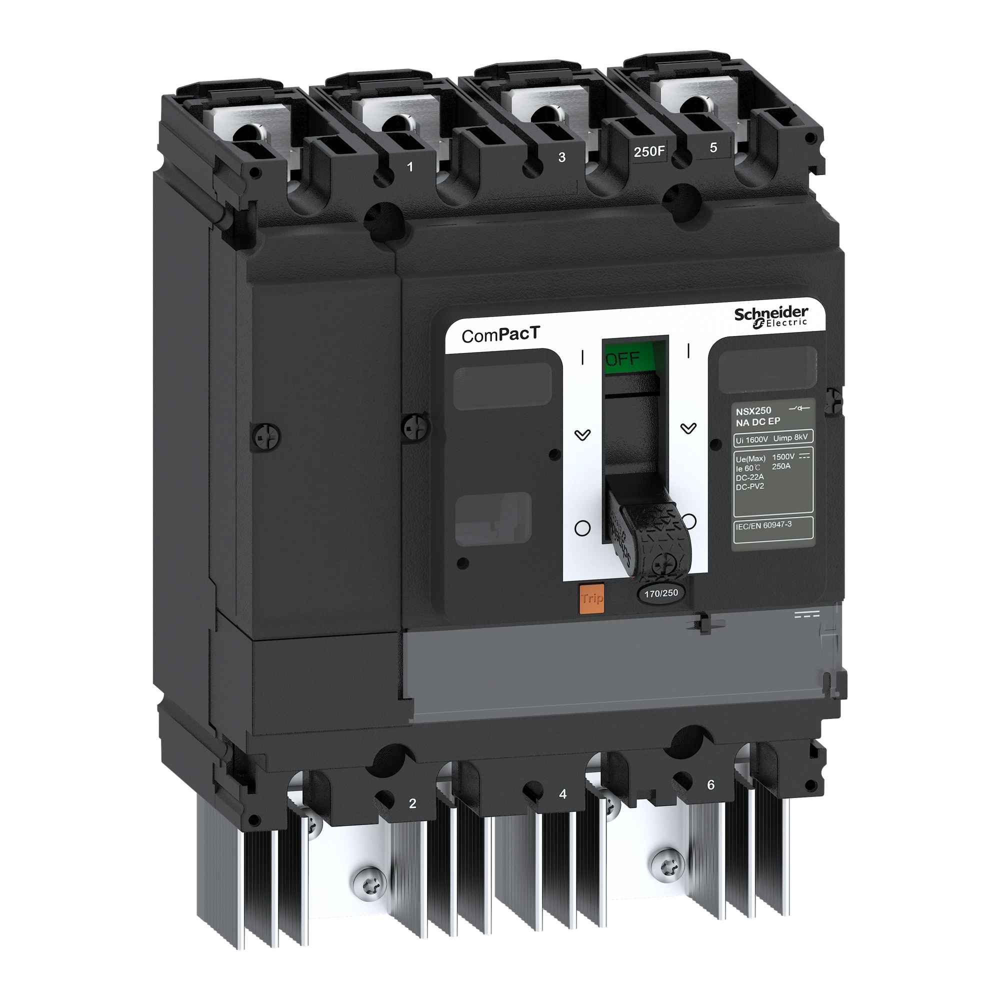 Schneider Electric C254100D3S Disconnect Switch ComPacT NSX250NA DC EP, 4-pole, fixed, 100A, 1500V (img_001) Schneider Electric C254100D3S Disconnect Switch ComPacT NSX250NA DC EP, 4-pole, fixed, 100A, 1500V (img_001)