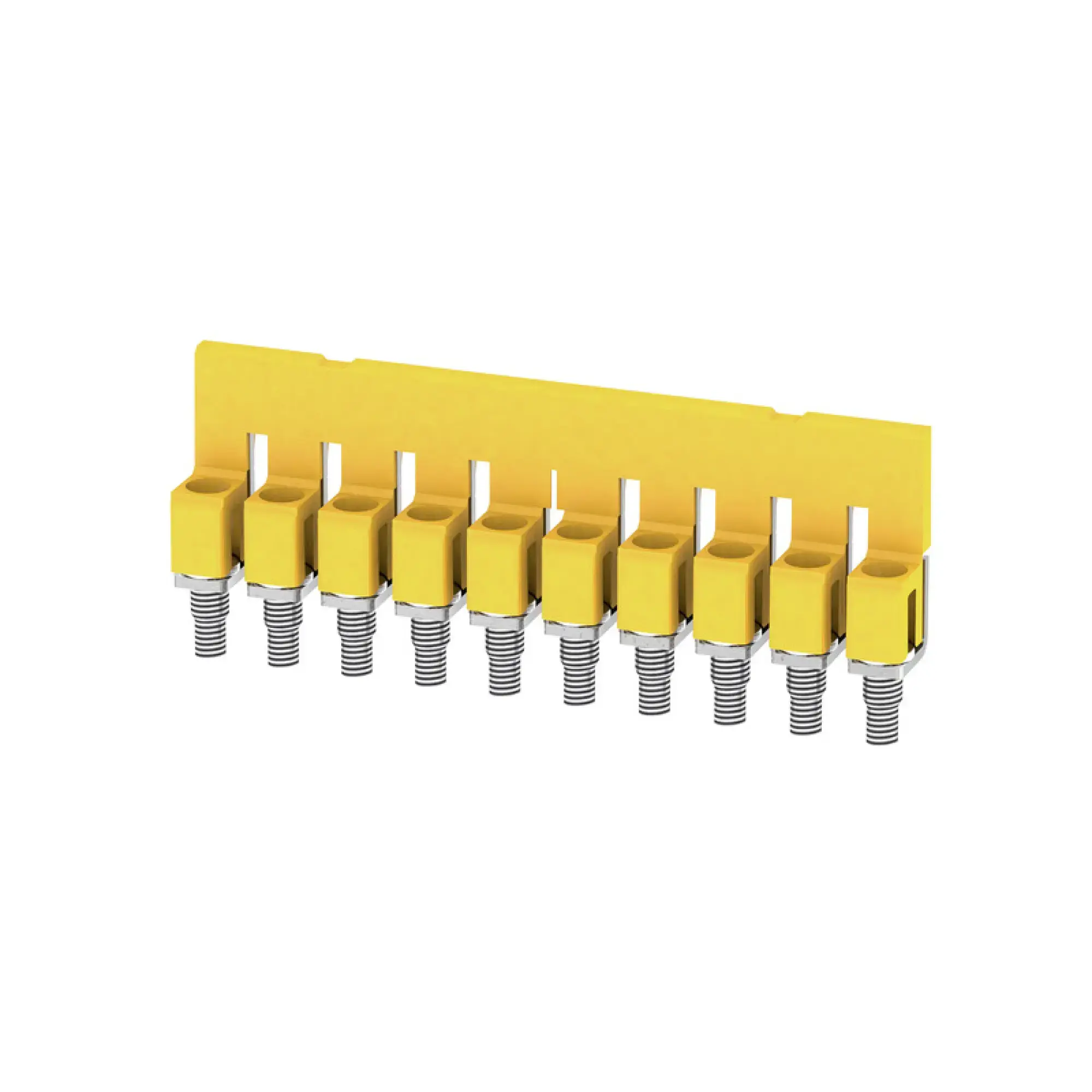 Weidmüller 1052060000 Cross-connector (terminal), when screwed in, yellow, 41 A, Number of poles: 10, Pitch in mm: 6.10, Insulated: Yes, Width: 7.6 mm (img_001) Weidmüller 1052060000 Cross-connector (terminal), when screwed in, yellow, 41 A, Number of poles: 10, Pitch in mm: 6.10, Insulated: Yes, Width: 7.6 mm (img_001)