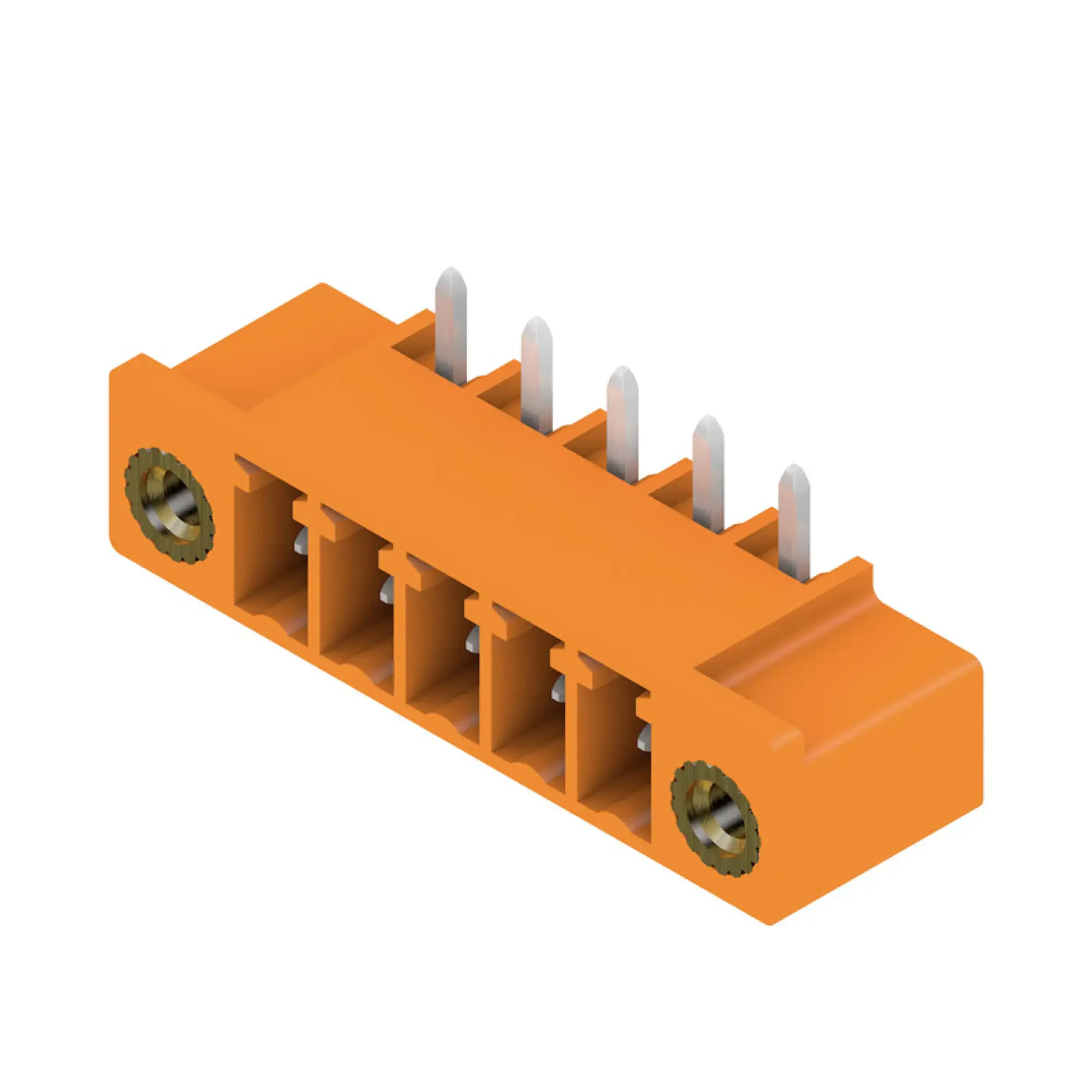 Weidmüller 1038070000 PCB connector (board connection), 160 V, 17.5 A, Pitch in mm: 3.81, Number of poles: 5, THT solder connection, Box (img_001)
