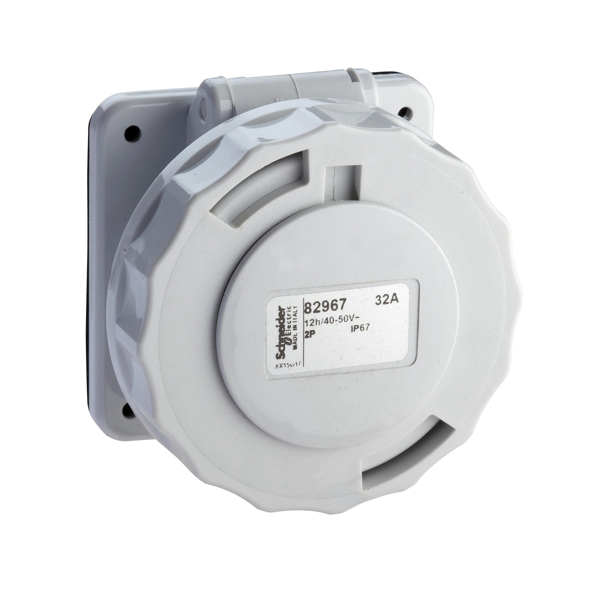 Schneider Electric 82954 Surface-mounted socket, 16A, 3p, 40-50 V AC, IP67 (img_001) Schneider Electric 82954 Surface-mounted socket, 16A, 3p, 40-50 V AC, IP67 (img_001)