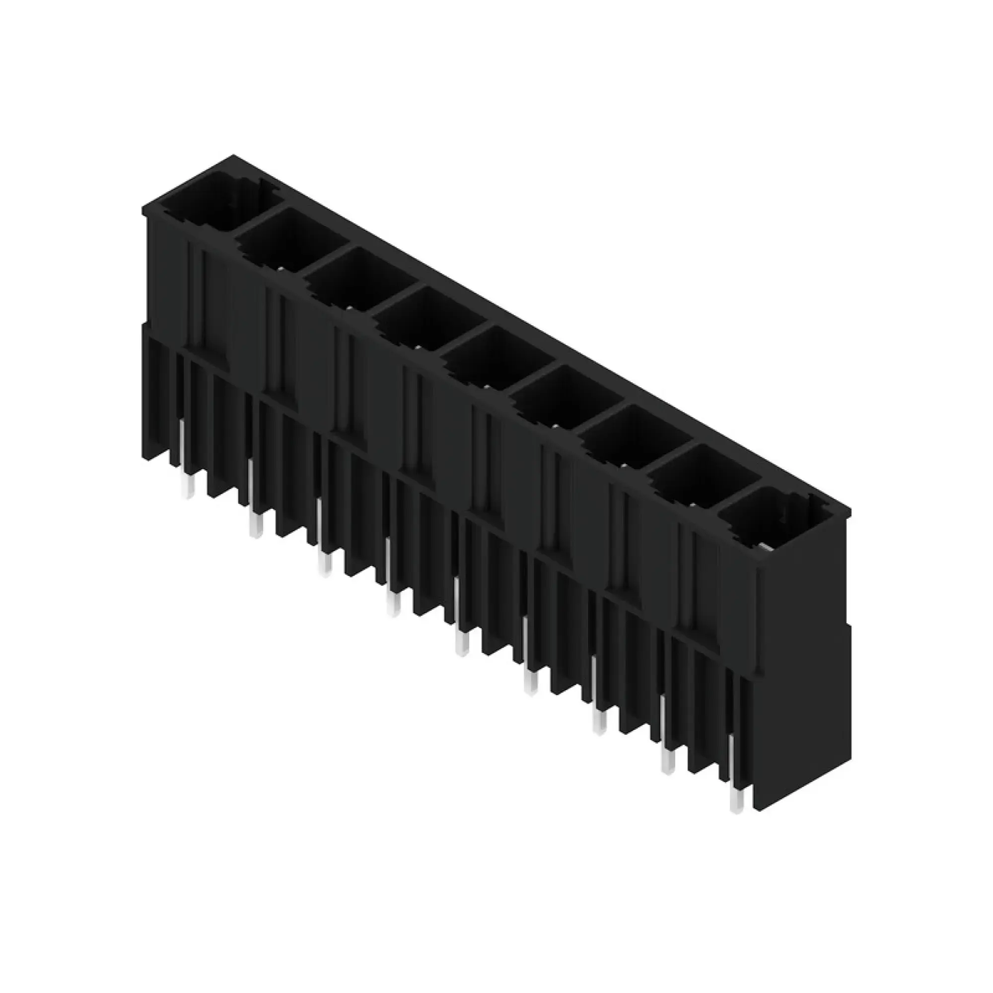 Weidmüller 1813480000 PCB connector (board connection), 1000 V, 78.3 A, Pitch in mm: 10.16, Number of poles: 9, THT solder connection, Box (img_001) Weidmüller 1813480000 PCB connector (board connection), 1000 V, 78.3 A, Pitch in mm: 10.16, Number of poles: 9, THT solder connection, Box (img_001)