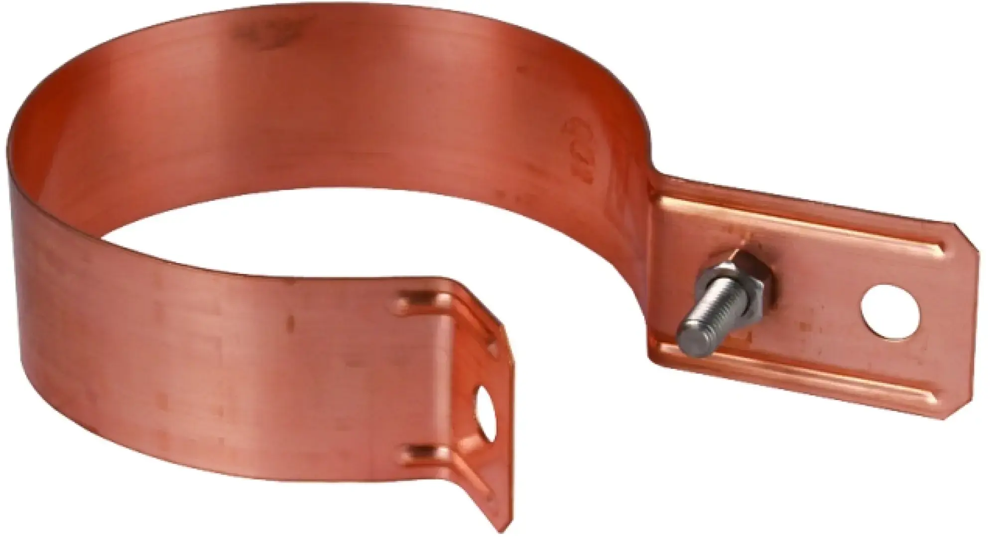 Dehn 420107 Downpipe clamp D 100mm, Cu with connection bore D 11mm (img_001) Dehn 420107 Downpipe clamp D 100mm, Cu with connection bore D 11mm (img_001)