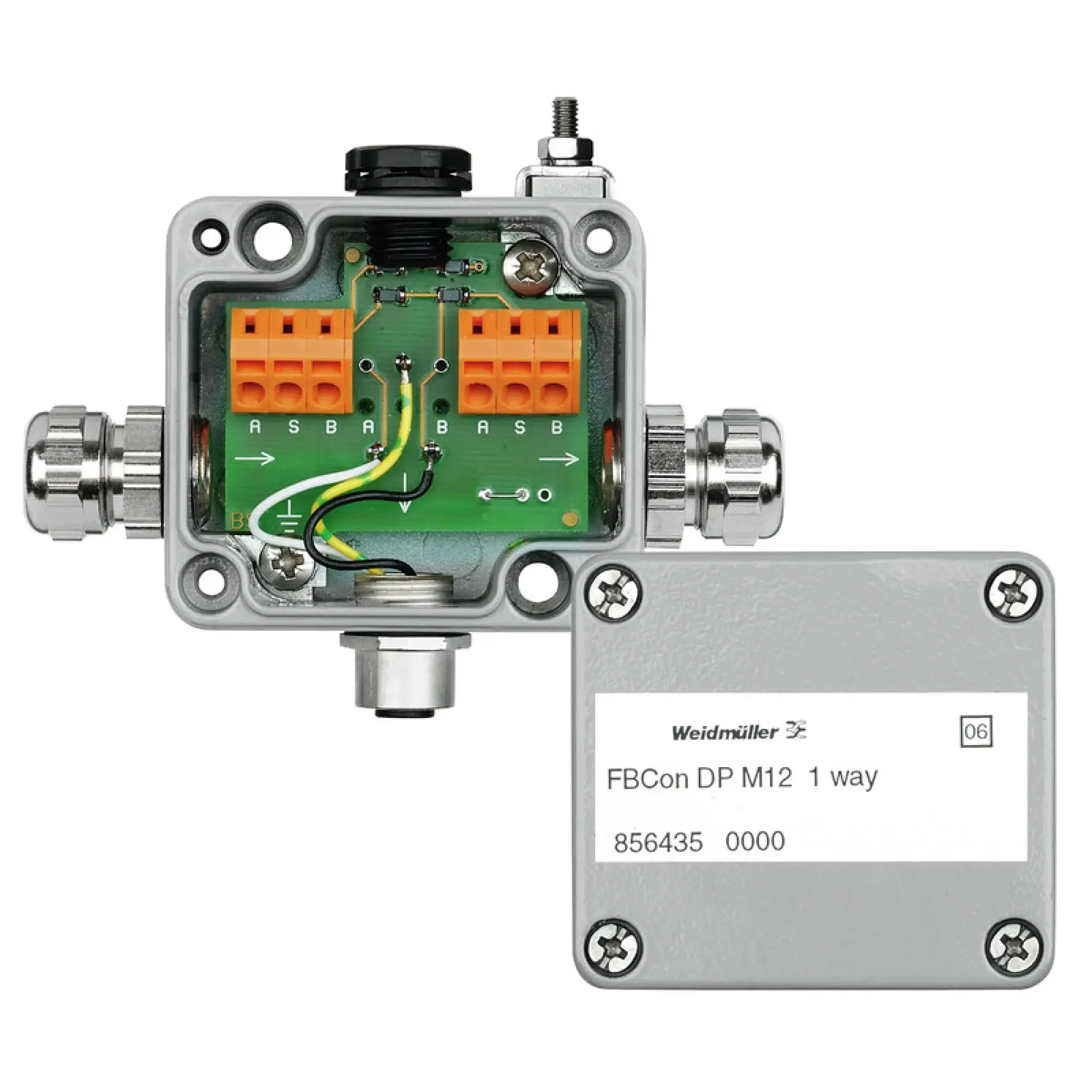 Weidmüller 8564350000 Field bus distributor, 1-way distributor, Housing main material: Aluminium, Profibus-DP, Modbus RS485 (img_003)