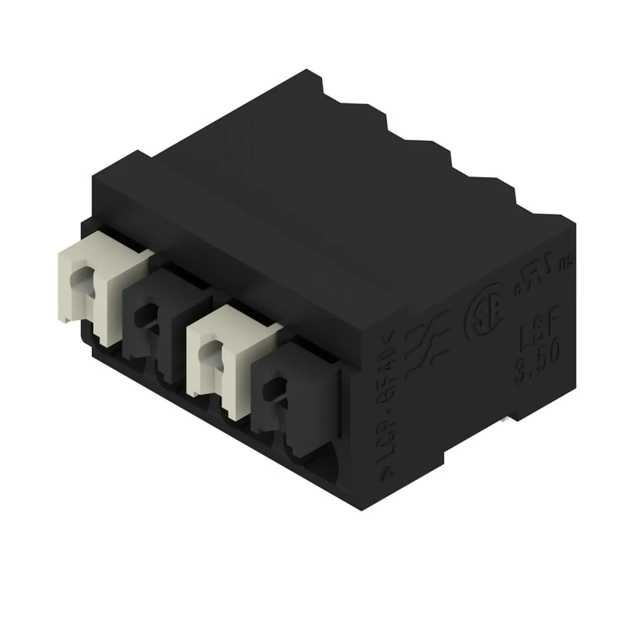 Weidmüller 2604120000 PCB terminal, 160 V, 17.5 A, Pitch in mm: 3.50, 1.5 mm², Number of poles: 4, PUSH IN with actuator, THT/THR solder connection, 90°, Tape (img_001) Weidmüller 2604120000 PCB terminal, 160 V, 17.5 A, Pitch in mm: 3.50, 1.5 mm², Number of poles: 4, PUSH IN with actuator, THT/THR solder connection, 90°, Tape (img_001)