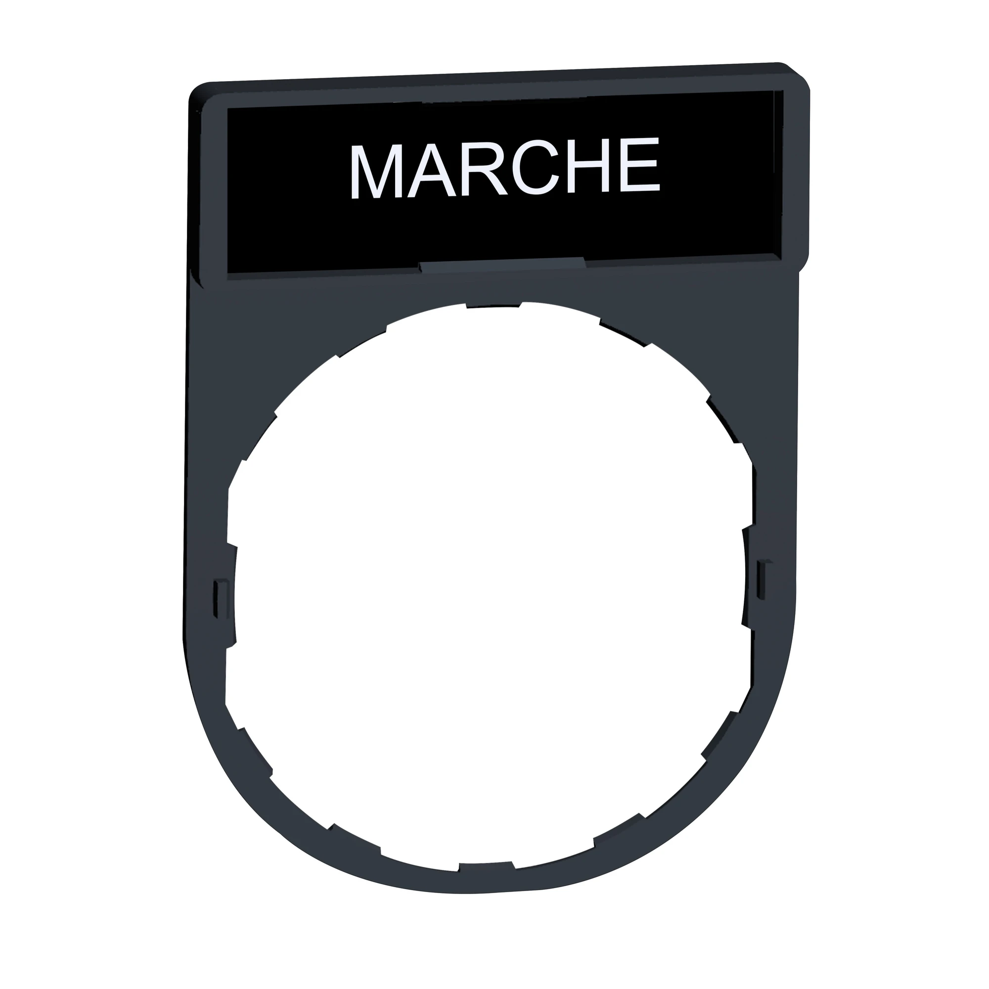Schneider Electric ZBY2103 Label holder 30x40mm, for Ø 22 devices, w. sign MARCHE (img_001)