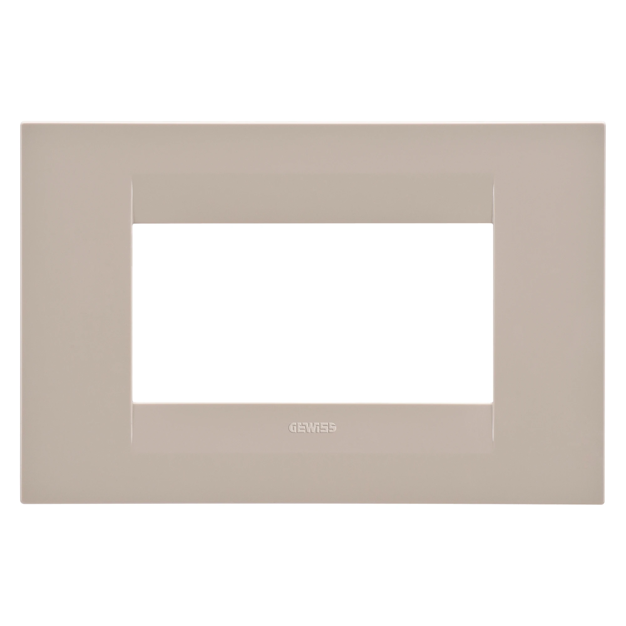 GEWISS GW16404TC GEO PLATE - IN TECHNOPOLYMER - 4 MODULES - HEMP - CHORUSMART (img_001)