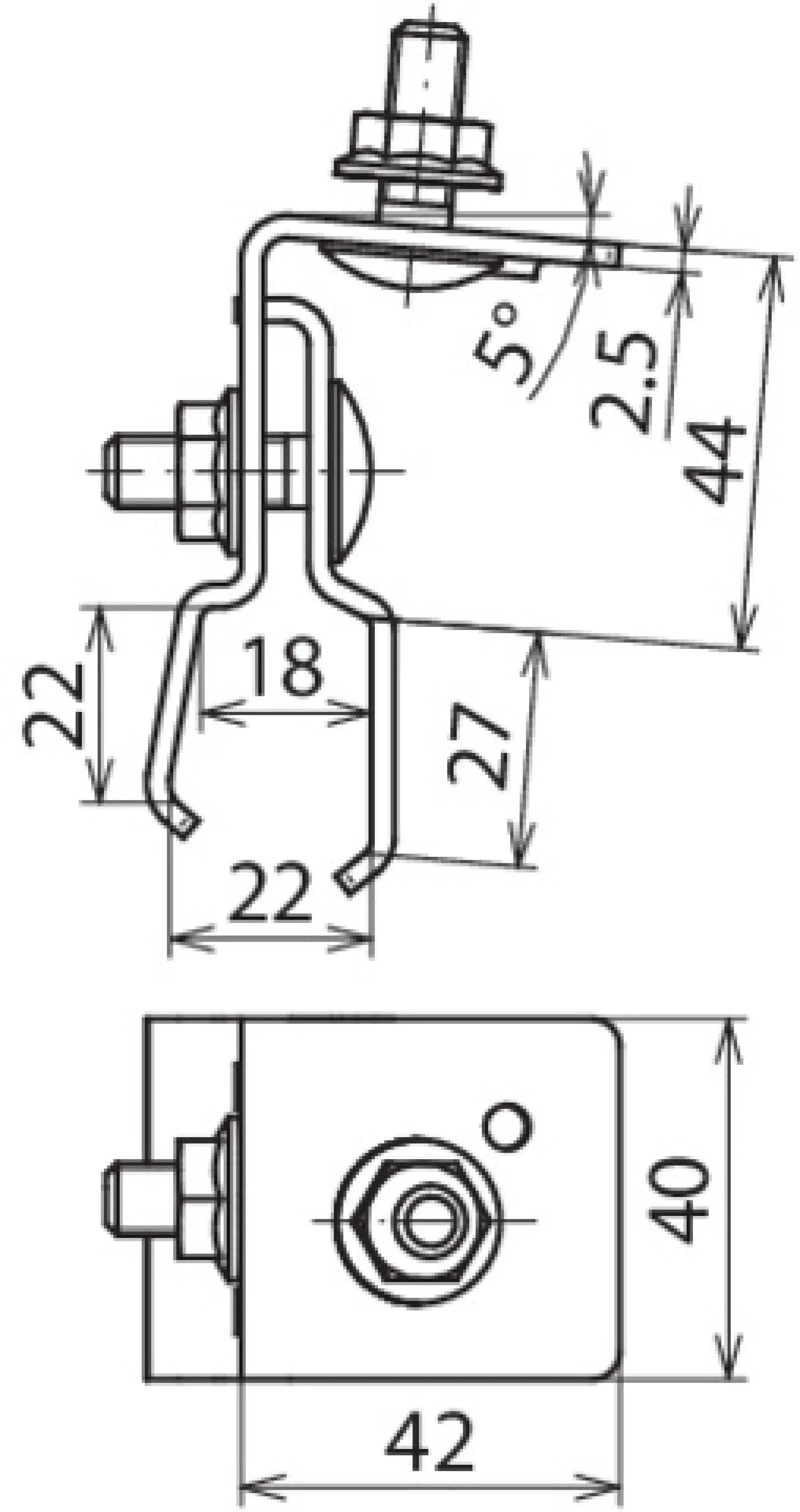 Dehn 123041 Holder f. metal roof w. clamping seam (Zambelli RIB-ROOF) 18/22mm StSt (img_004) Dehn 123041 Holder f. metal roof w. clamping seam (Zambelli RIB-ROOF) 18/22mm StSt (img_004)