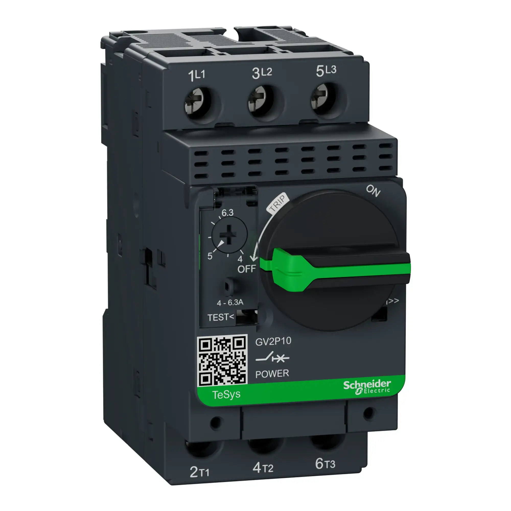 Schneider Electric GV2P10 Motor protection circuit breaker, 3p, 4-6.3A, rotary drive, screw connection (img_006)
