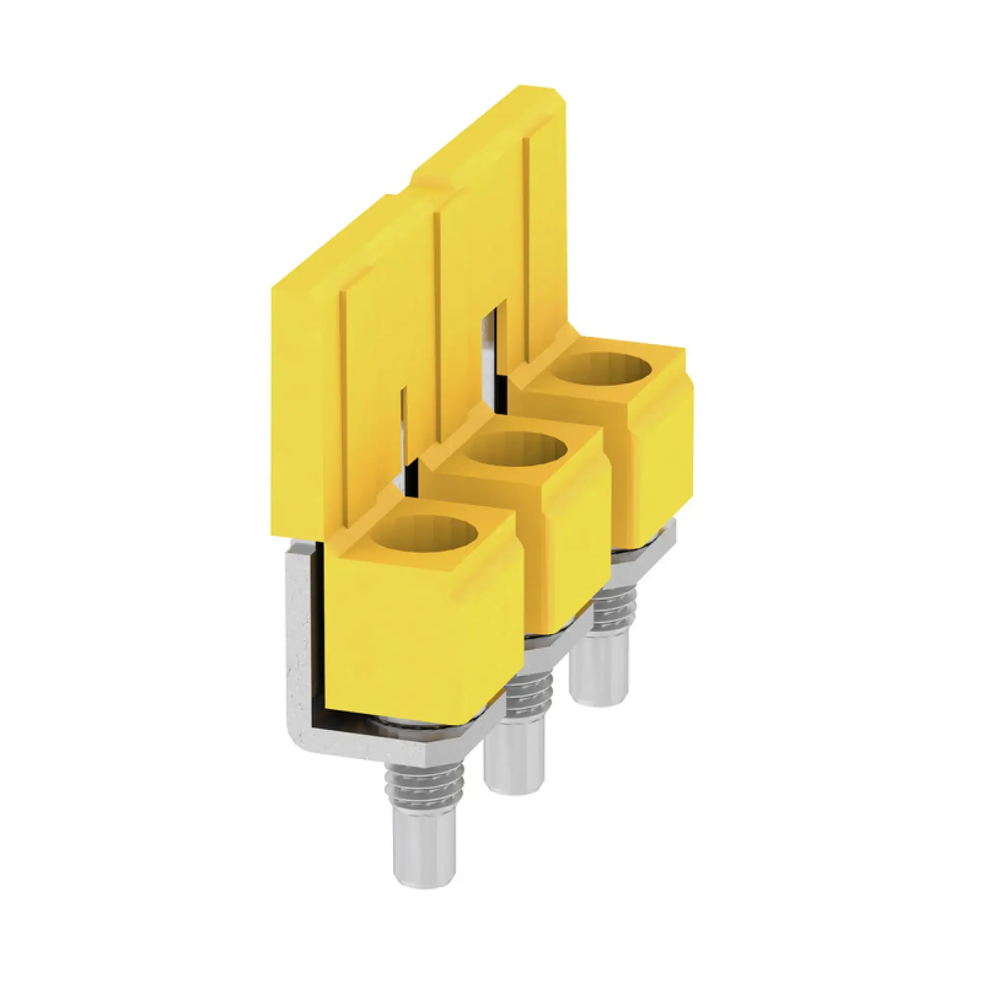 Weidmüller 1054960000 Cross-connector (terminal), when screwed in, yellow, 63 A, Number of poles: 3, Pitch in mm: 9.90, Insulated: Yes, Width: 7.55 mm (img_001) Weidmüller 1054960000 Cross-connector (terminal), when screwed in, yellow, 63 A, Number of poles: 3, Pitch in mm: 9.90, Insulated: Yes, Width: 7.55 mm (img_001)