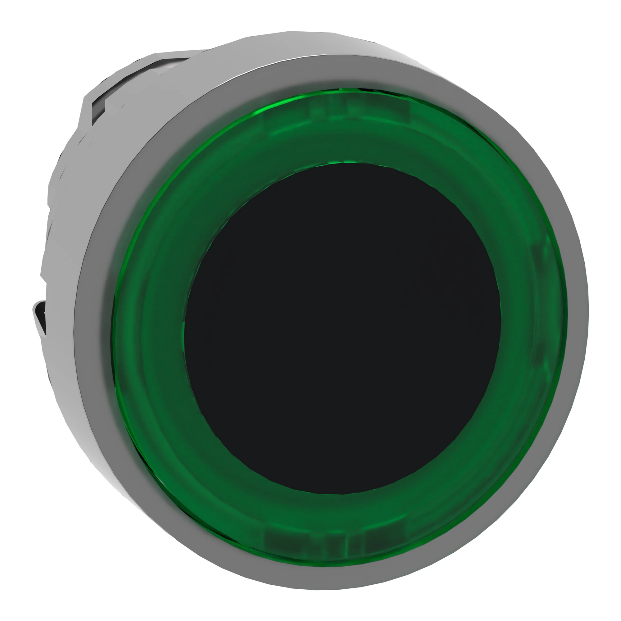 Schneider Electric ZB4BW933 Illuminated Pushbutton, Front Element, Harmony XB4, Metal, 22mm, Green, Illuminated Ring, for Universal LED (img_001)